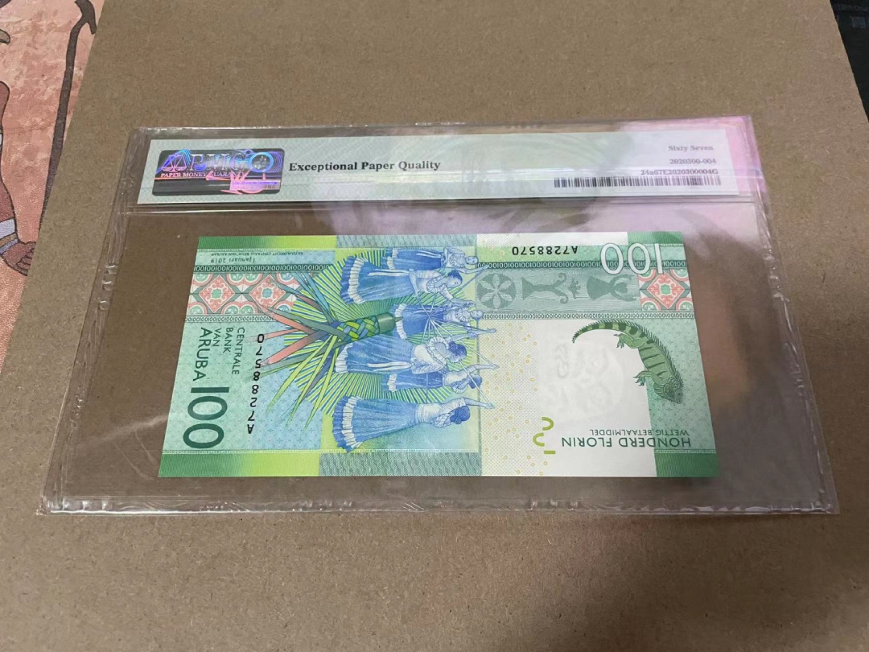 【Blue Auction】✨世界纸币精拍第218期【精】——安彻尔和安娜 阿鲁巴 2019年100弗罗林 年度最佳纸币 PMG67EPQ 