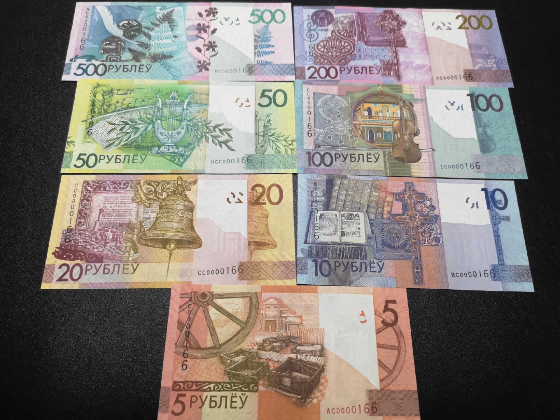 《外钞收藏家》第一百九十八期 2009年白俄罗斯一套七张 精装册 全同号 百位号166