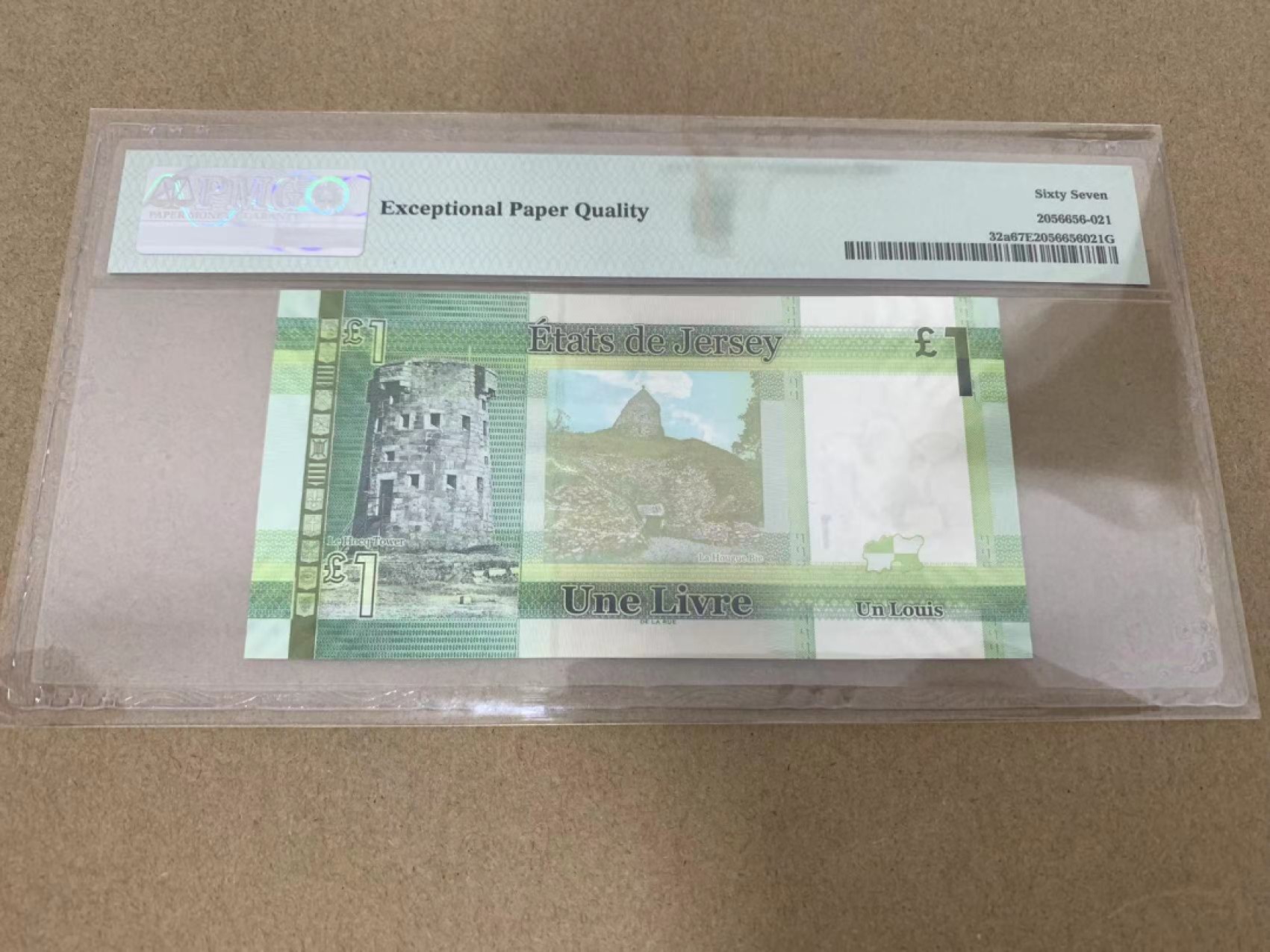 【Blue Auction】✨世界纸币精拍第218期【精】——安彻尔和安娜 【888豹子号无47】泽西 2010年1镑 PMG67EPQ 女王