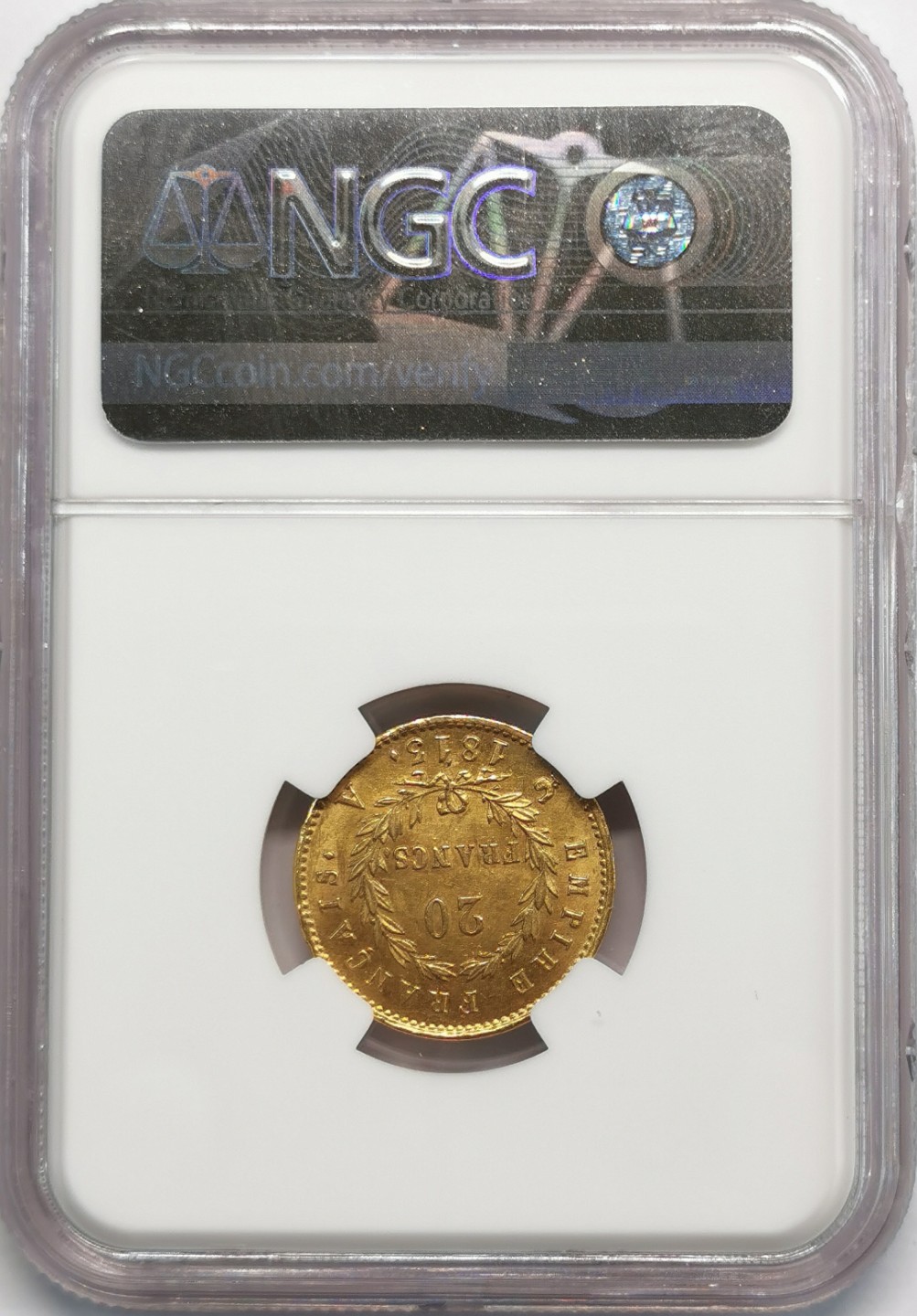 凡希社世界钱币微拍第二百零九期 1813A法国拿破仑20法郎金币NGC-MS62+