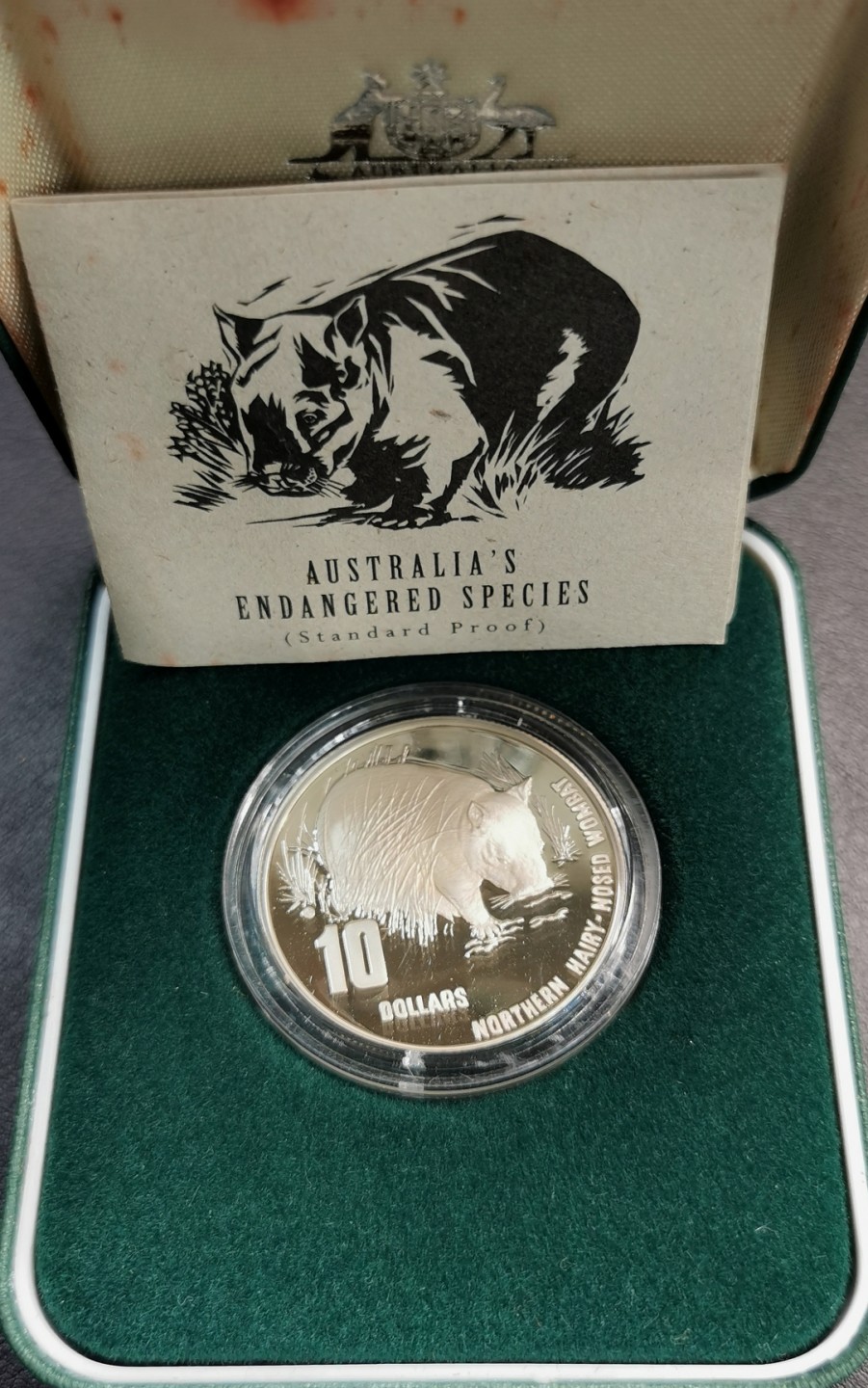 凡希社世界钱币微拍第二百零九期 1998澳洲濒危动物10元精铸银币原厂盒证