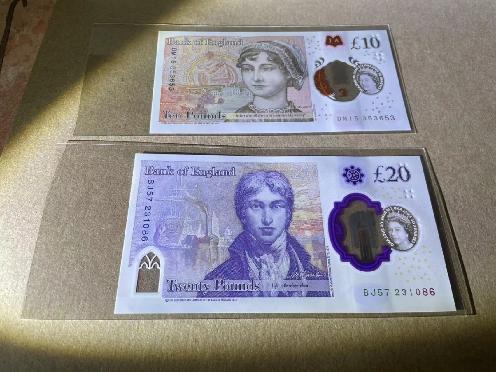 【Blue Auction】✨世界纸币精拍第218期【精】——安彻尔和安娜 【一组2张无47】英国 新版 10-20镑 全新UNC