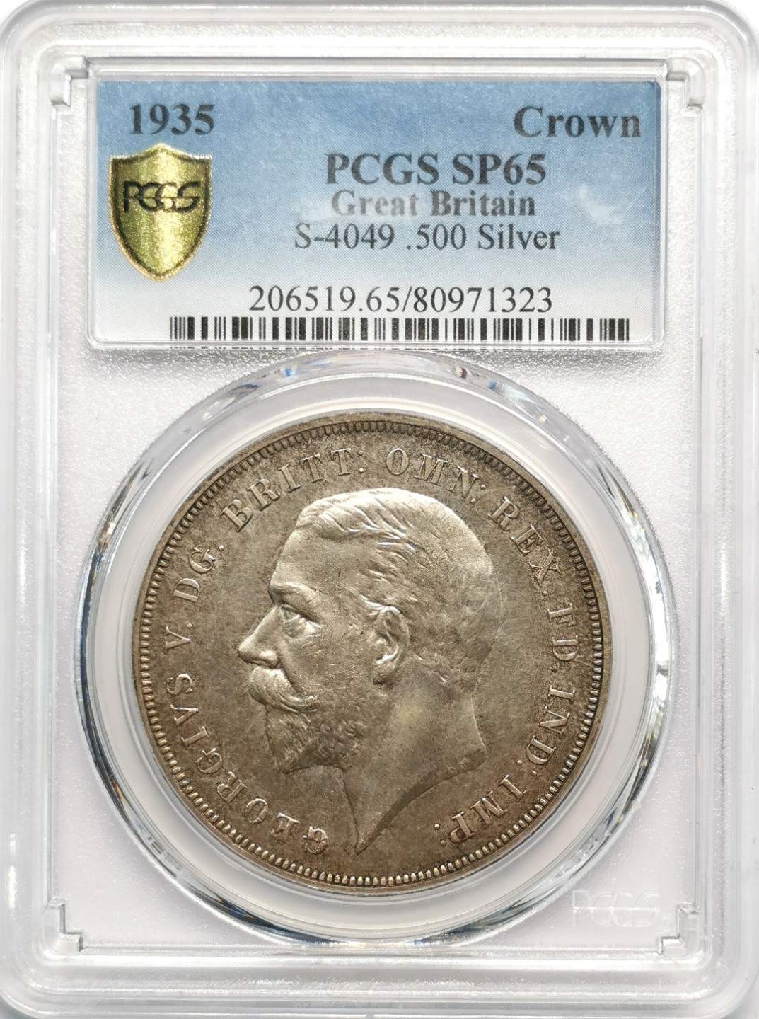 凡希社世界钱币微拍第二百零九期 1935英国乔五木马马剑PCGS-SP65