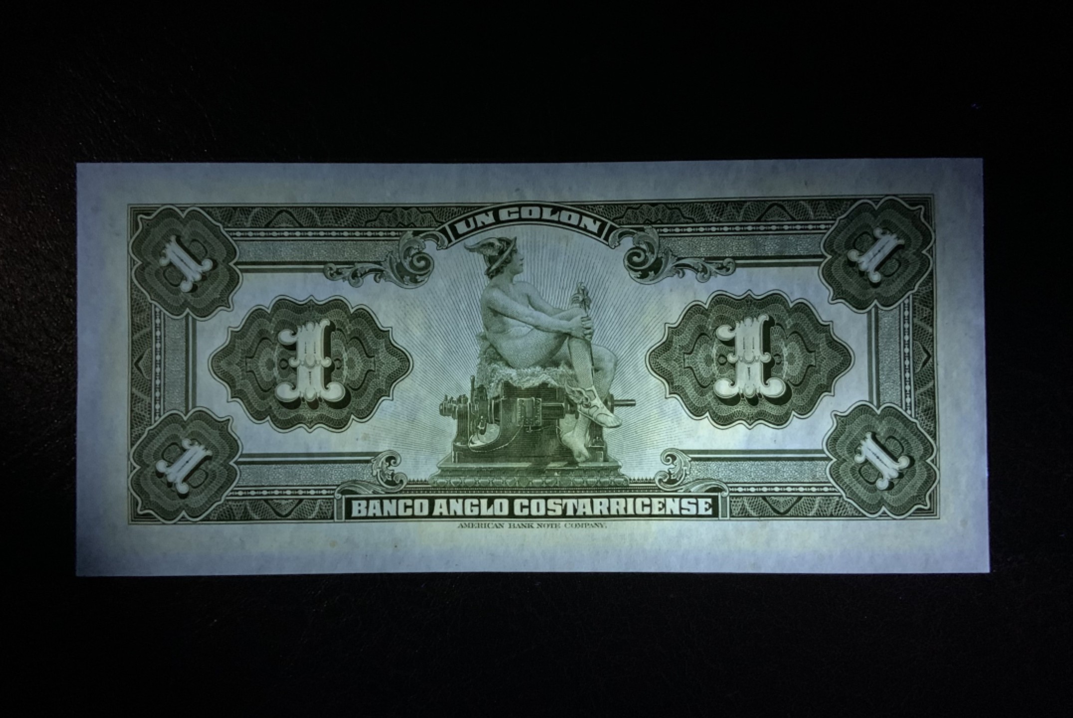 收藏联盟Quantum Auction 第187期拍卖 哥斯达黎加1917年1克朗 品相全新UNC 美钞印刷