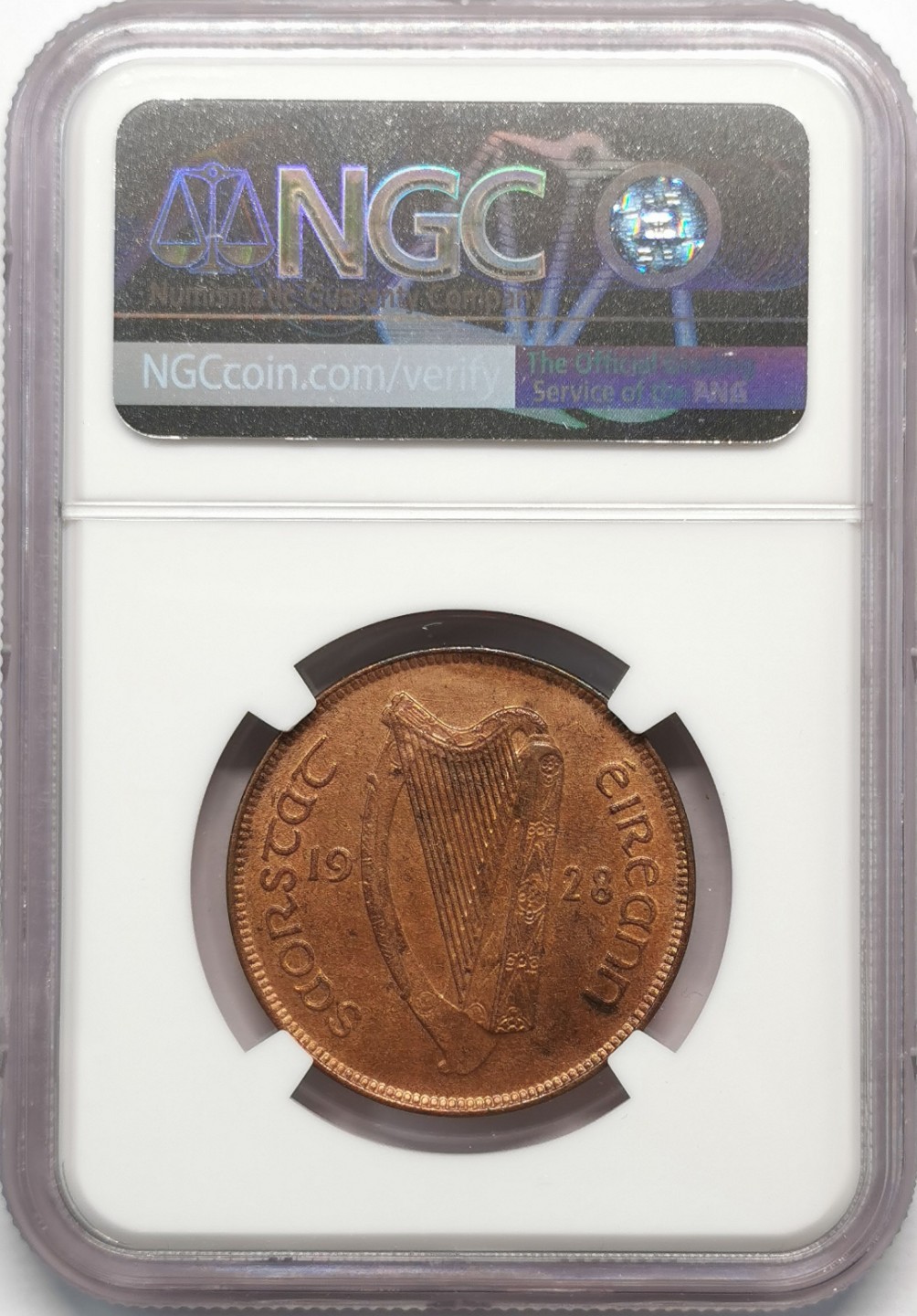 凡希社世界钱币微拍第二百零九期 1928爱尔兰便士6便士一对NGC