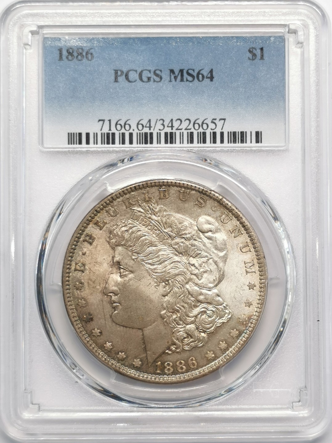 凡希社世界钱币微拍第二百零九期 1886美国摩根壹元PCGS-MS64