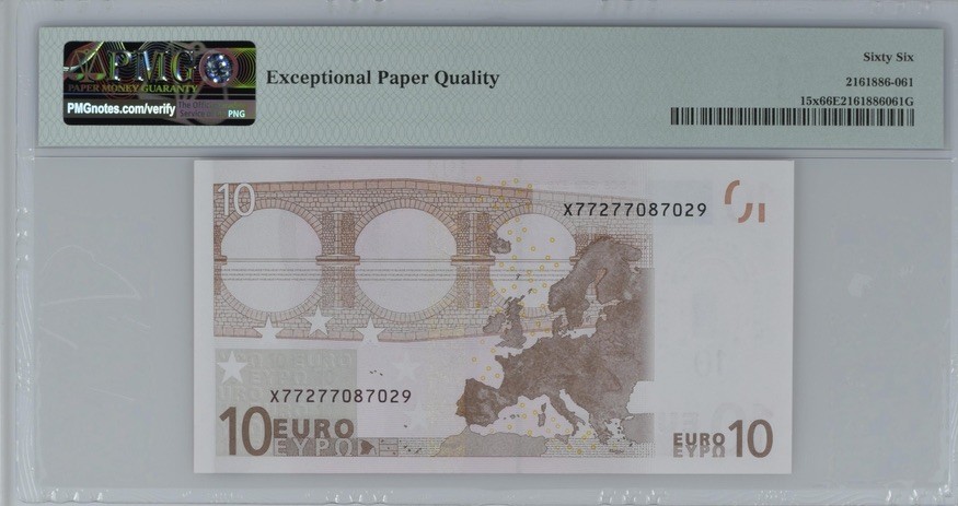 收藏联盟Quantum Auction 第187期拍卖 欧盟德国区2002年10元 PMG66