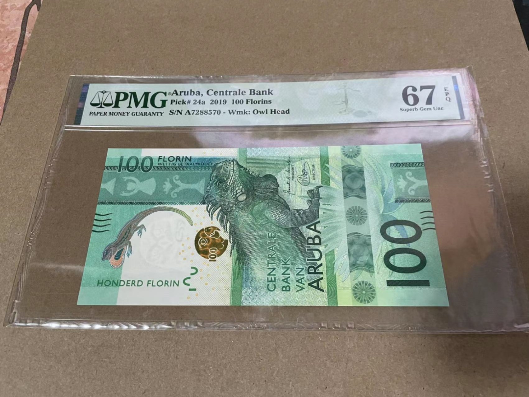 【Blue Auction】✨世界纸币精拍第218期【精】——安彻尔和安娜 阿鲁巴 2019年100弗罗林 年度最佳纸币 PMG67EPQ 