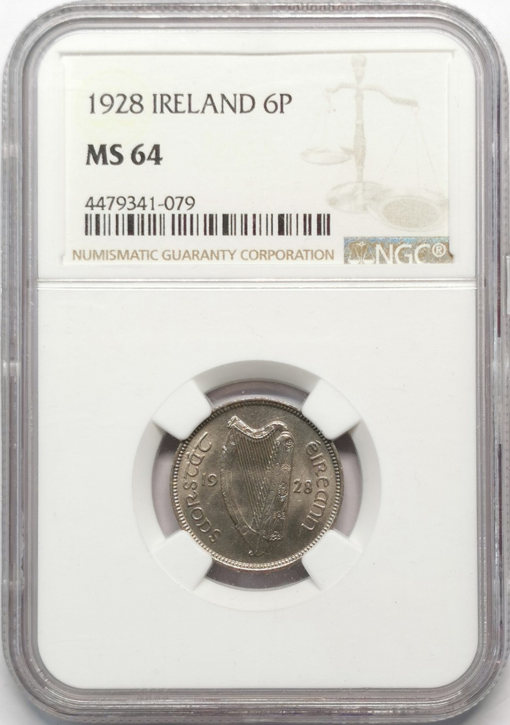 凡希社世界钱币微拍第二百零九期 1928爱尔兰便士6便士一对NGC