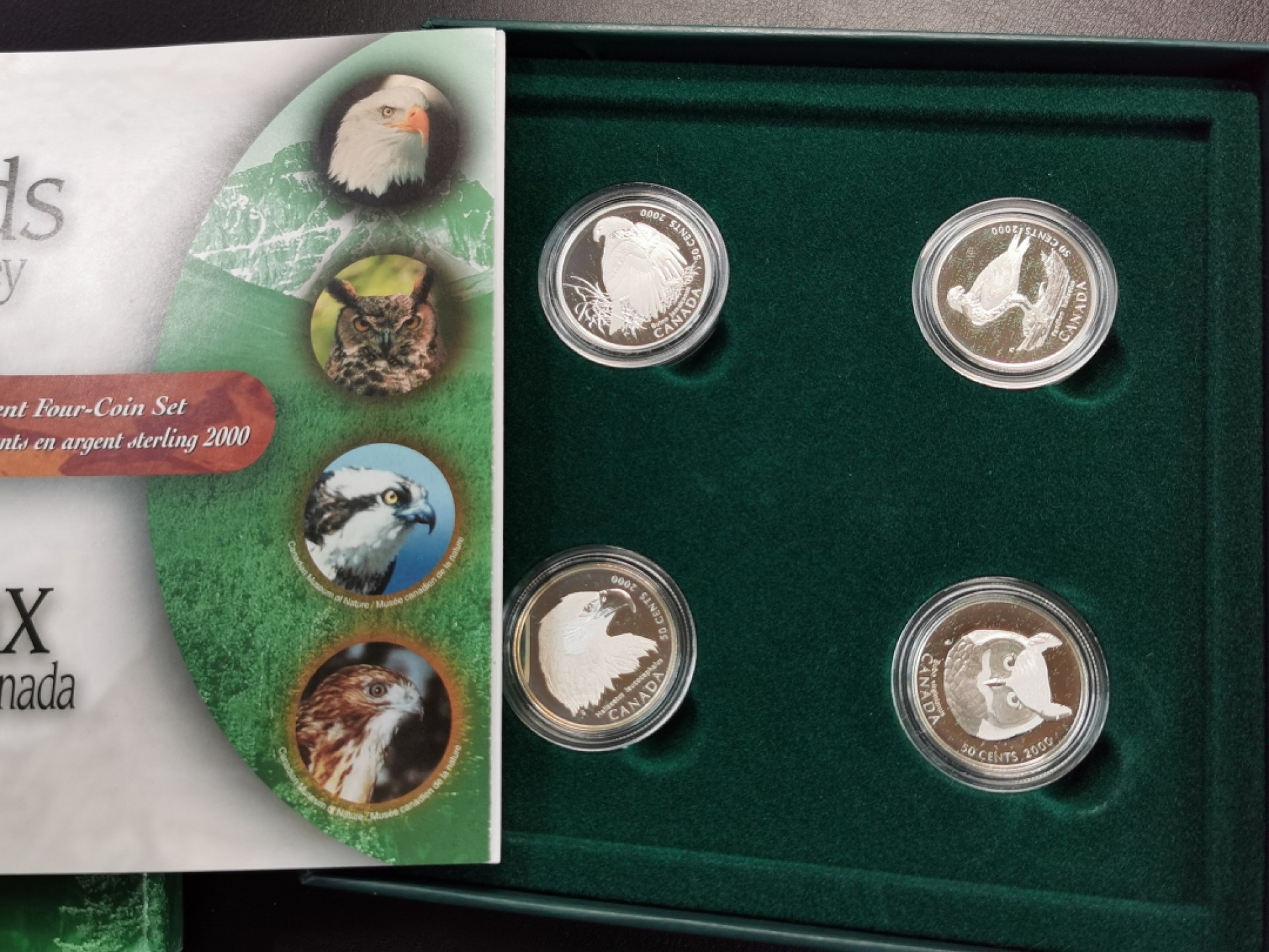 凡希社世界钱币微拍第二百零九期 2000澳洲鸟禽纪念银币四枚套原厂盒证！