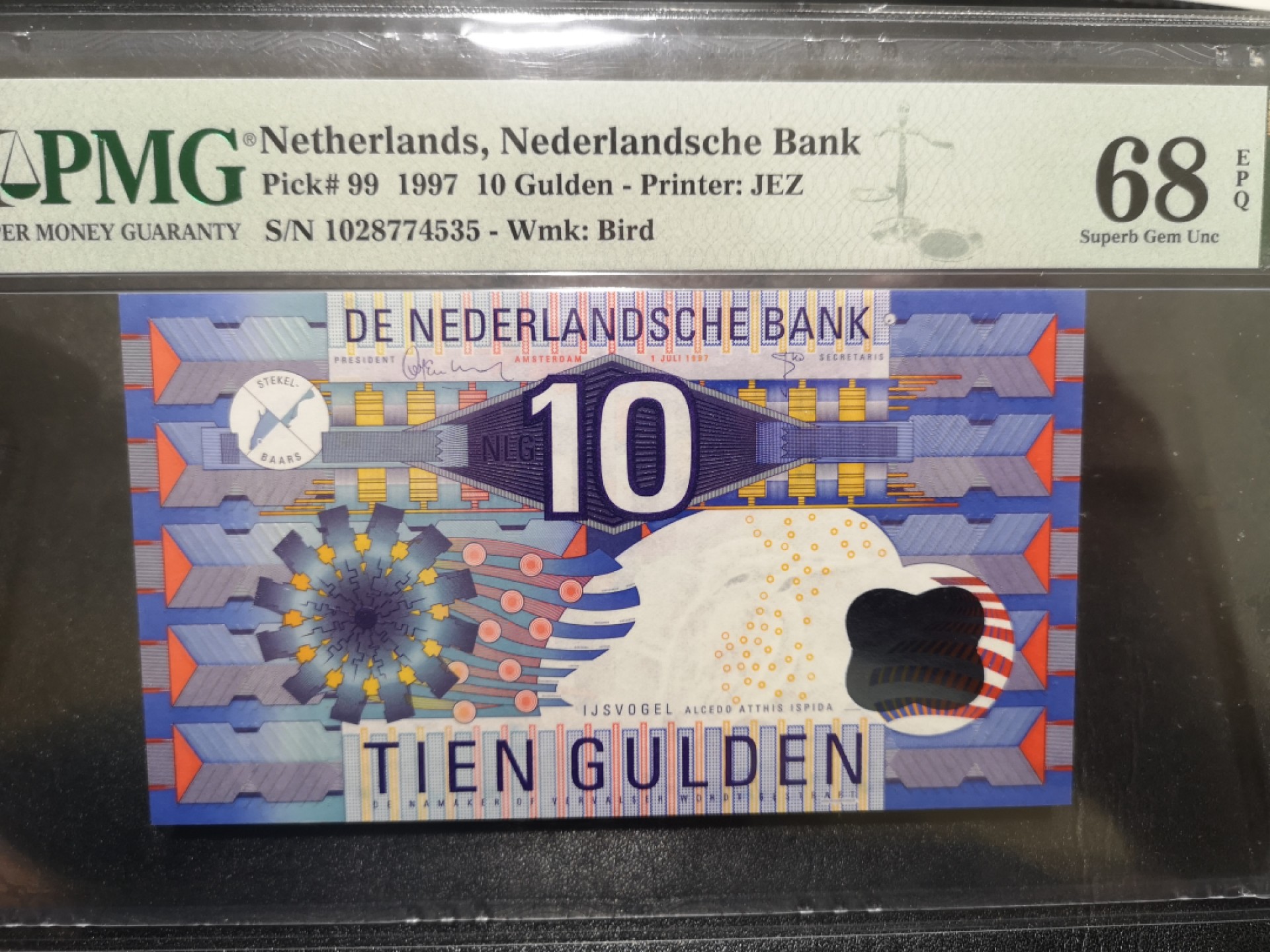 《外钞收藏家》第一百九十八期 1997年荷兰齿轮版10盾 PMG68超高分
