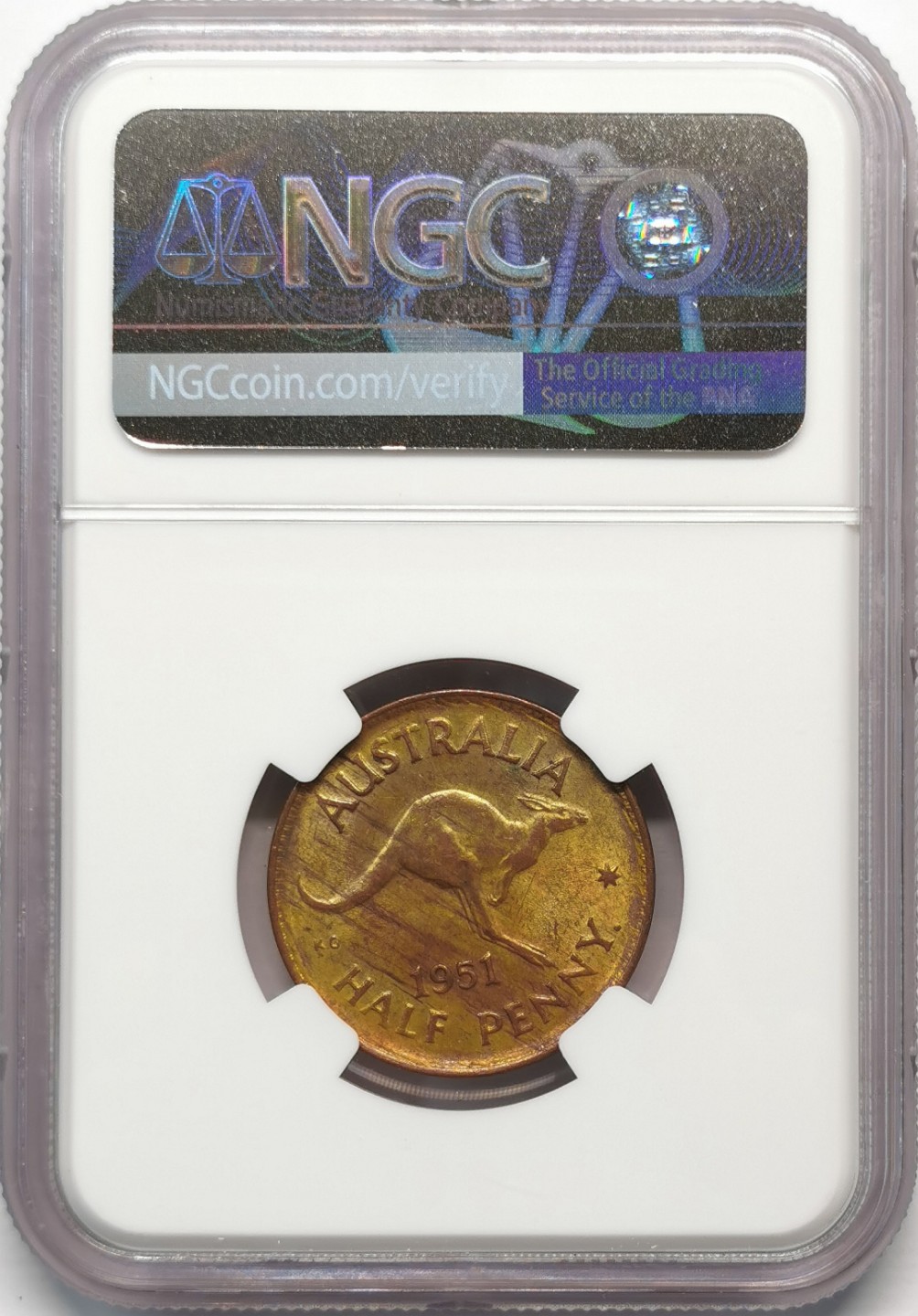 凡希社世界钱币微拍第二百零九期 1951澳大利亚乔六银铜一对NGC