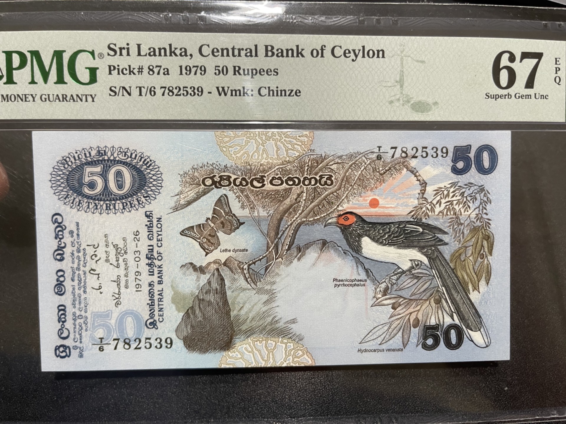 《外钞收藏家》第一百九十八期 1979年斯里兰卡50卢比 PMG67 高分