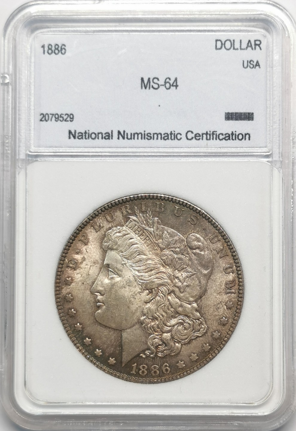 凡希社世界钱币微拍第二百零九期 1886美国摩根壹元包浆UNC