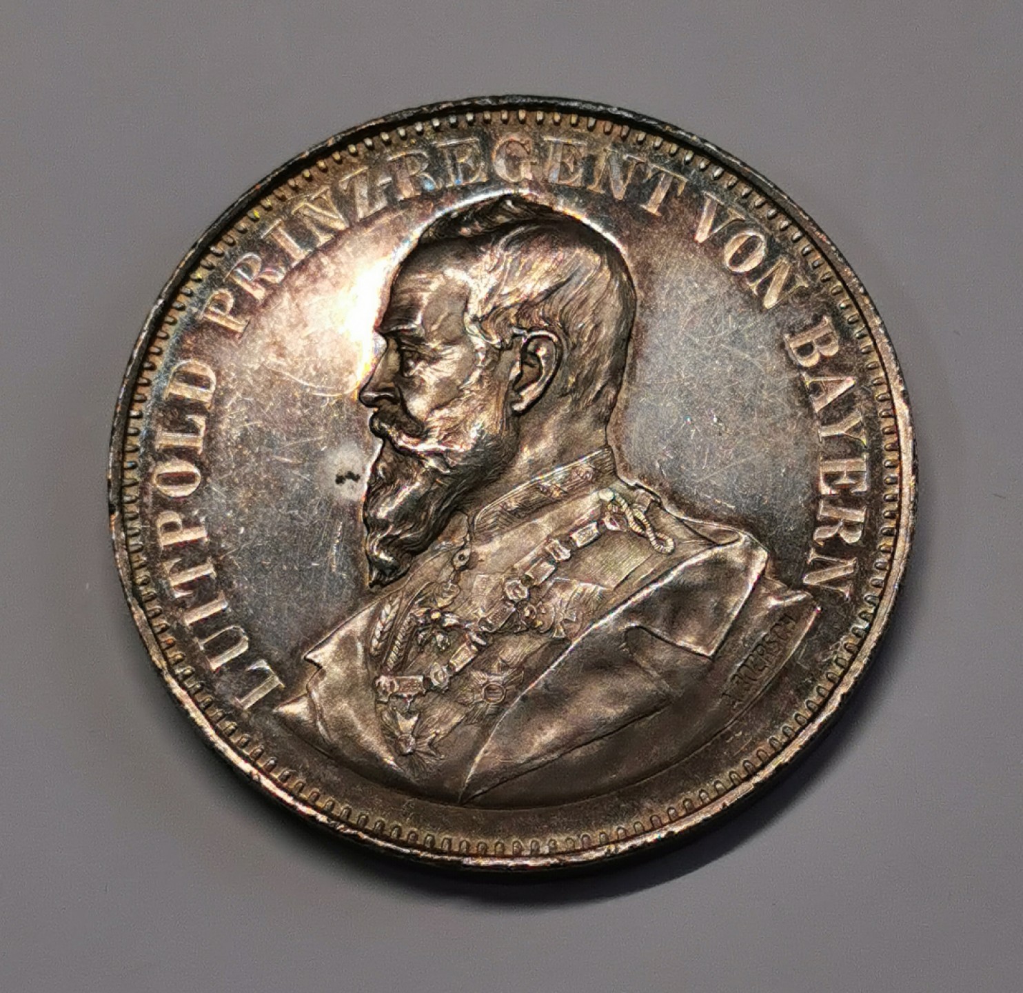 凡希社世界钱币微拍第二百零九期 1892巴伐利亚胜利雕塑纪念银章精美！