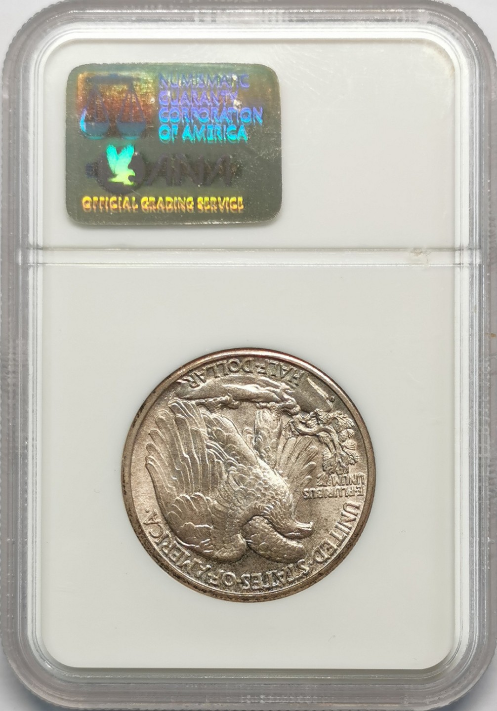 凡希社世界钱币微拍第二百零九期 1945D美国行走半元银币NGC-MS64包浆出色！