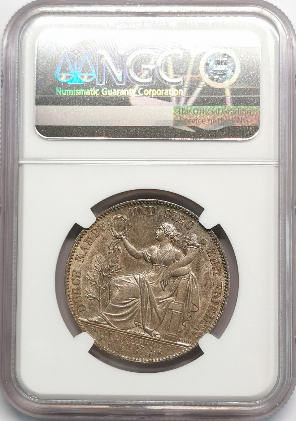 凡希社世界钱币微拍第二百零九期 1871巴伐利亚胜利泰勒NGC-MS63