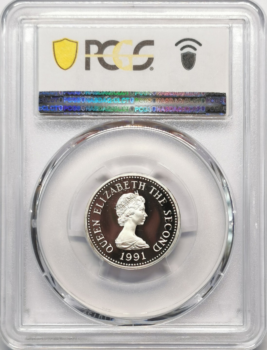 凡希社世界钱币微拍第二百零九期 1991泽西岛1镑纪念银币PCGS-PF70DCAM