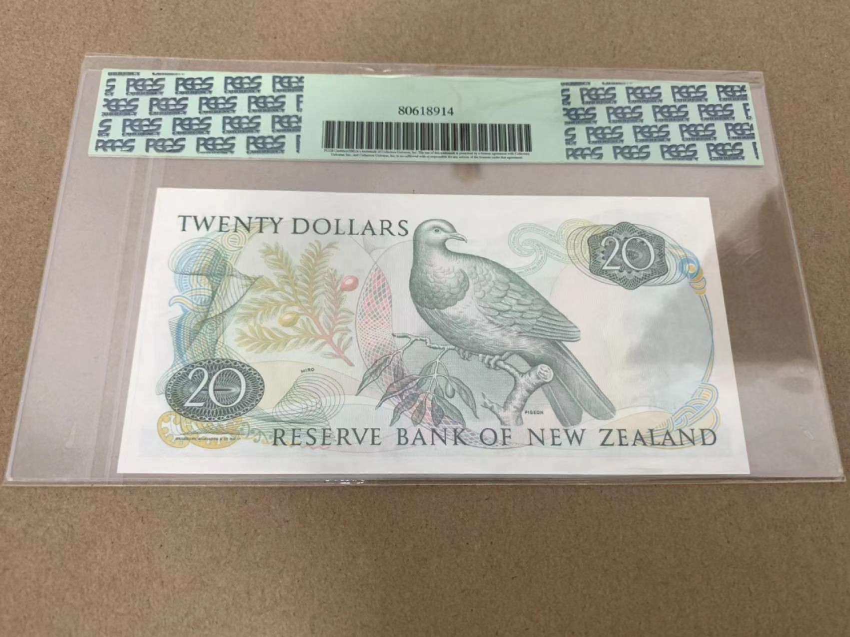 【Blue Auction】✨世界纸币精拍第218期【精】——安彻尔和安娜 【无47】新西兰 1985-89年20元 PCGS绿标66EPQ