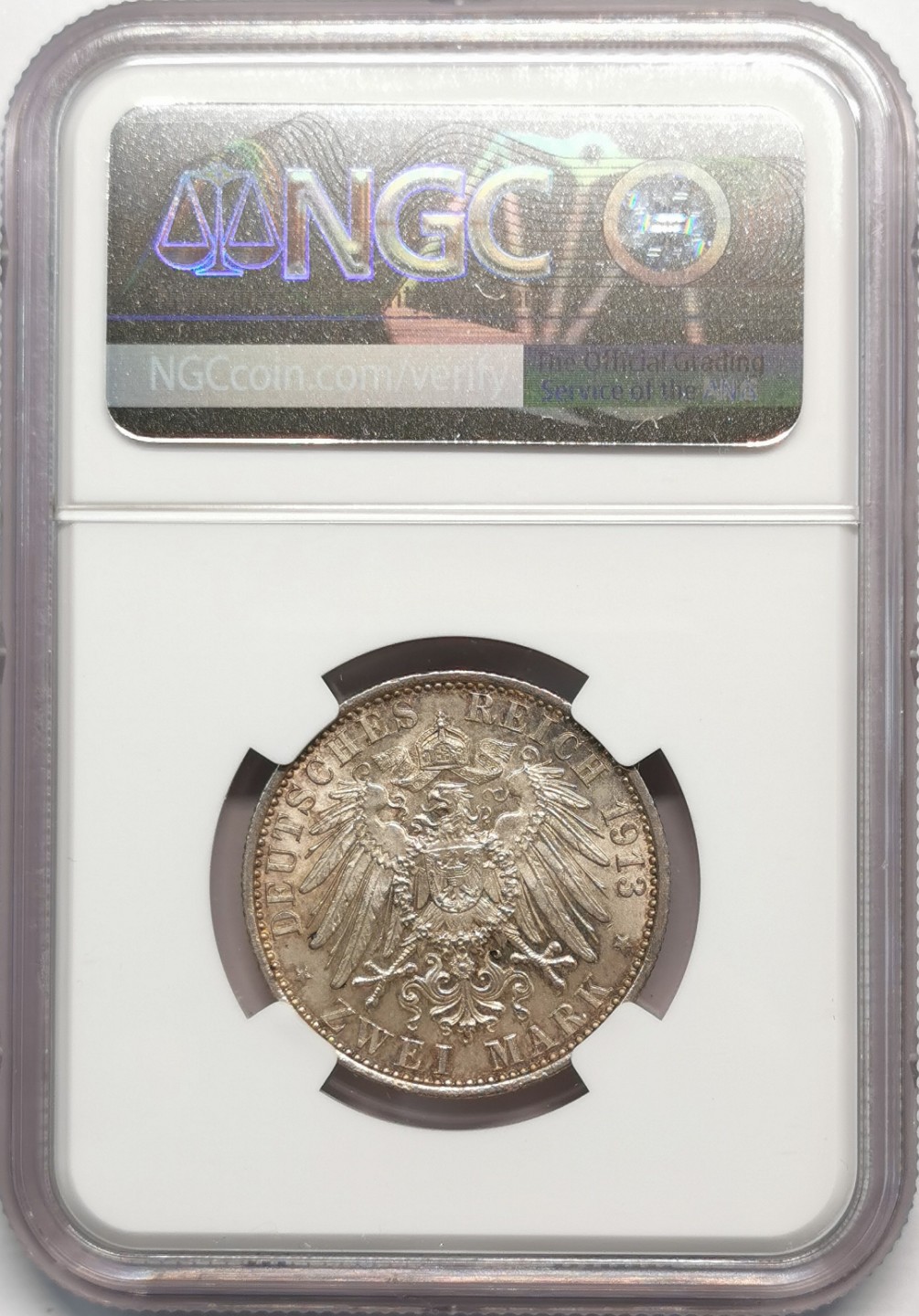 凡希社世界钱币微拍第二百零九期 1913普鲁士2马克NGC-MS65