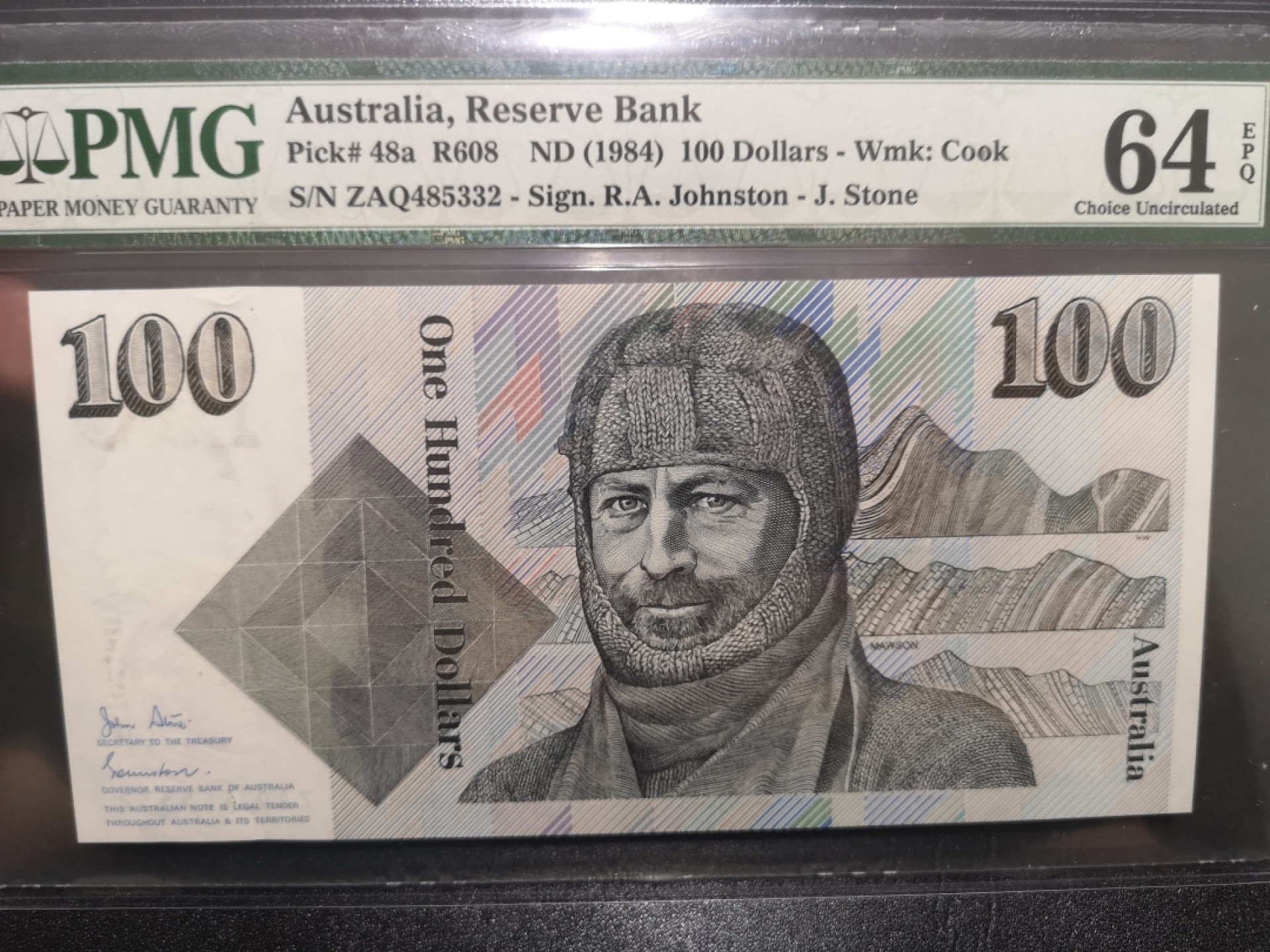 《外钞收藏家》第一百九十八期 1984年澳大利亚100 毛线帽 PMG64E 48a初版