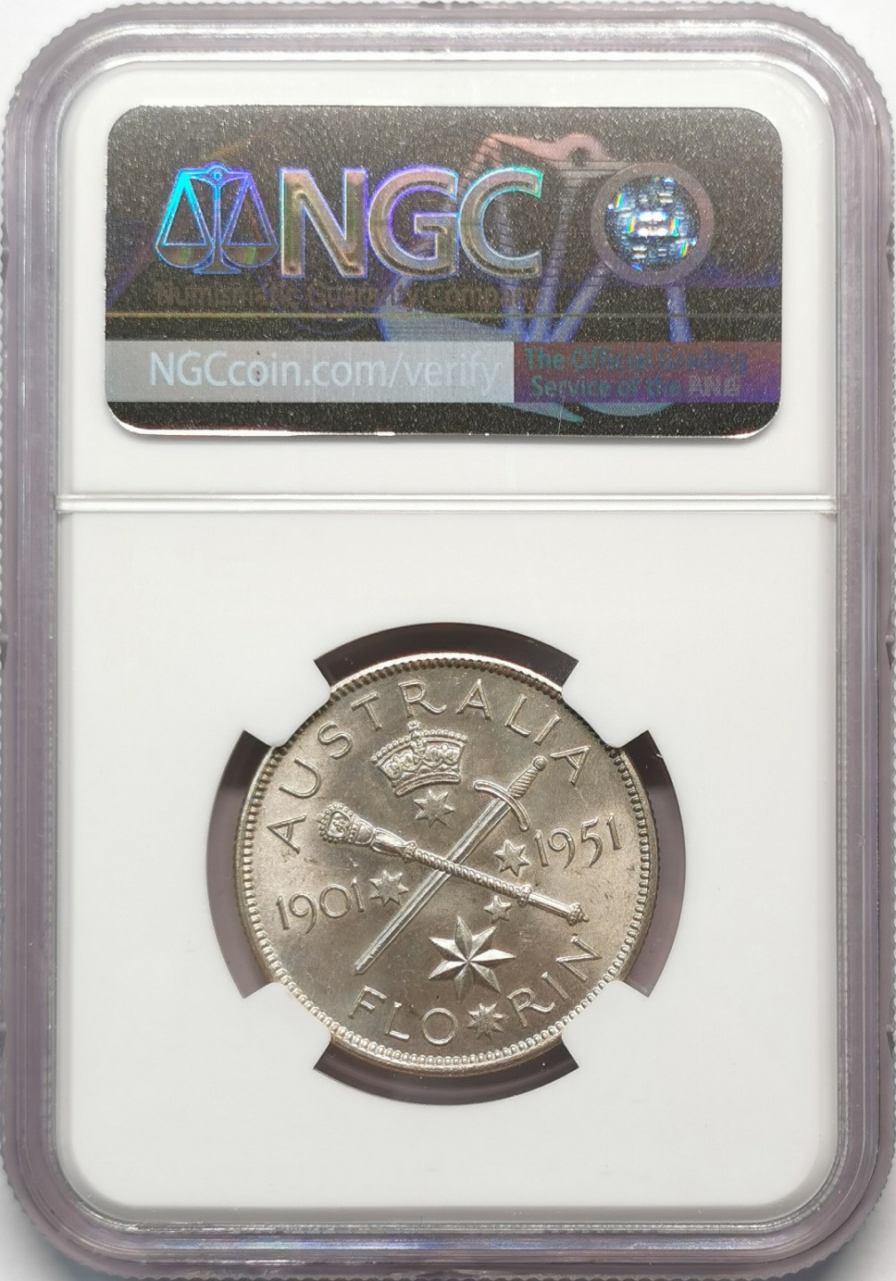 凡希社世界钱币微拍第二百零九期 1951澳大利亚乔六银铜一对NGC