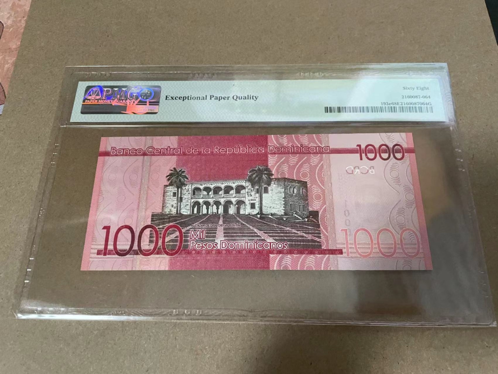 【Blue Auction】✨世界纸币精拍第218期【精】——安彻尔和安娜 【无47】多米尼加 2020年1000比索 PMG68EPQ 高分