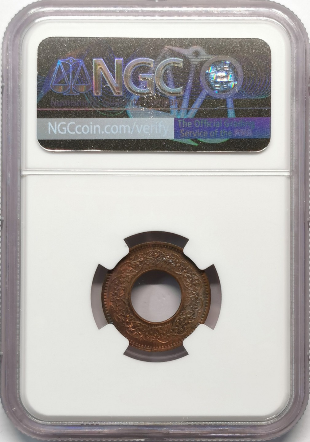 凡希社世界钱币微拍第二百零九期 1943英属印度pice铜币NGC-MS63