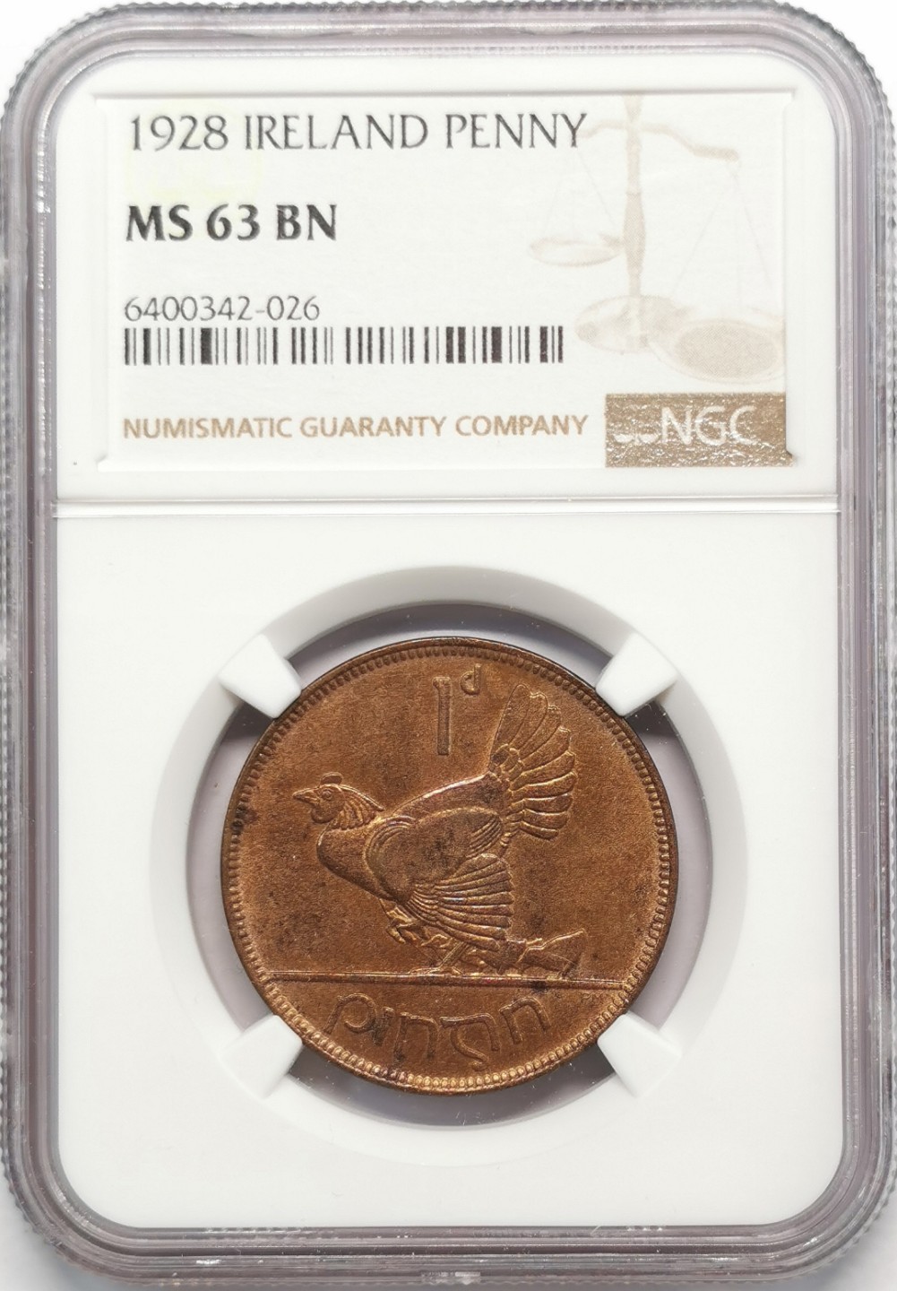 凡希社世界钱币微拍第二百零九期 1928爱尔兰便士6便士一对NGC