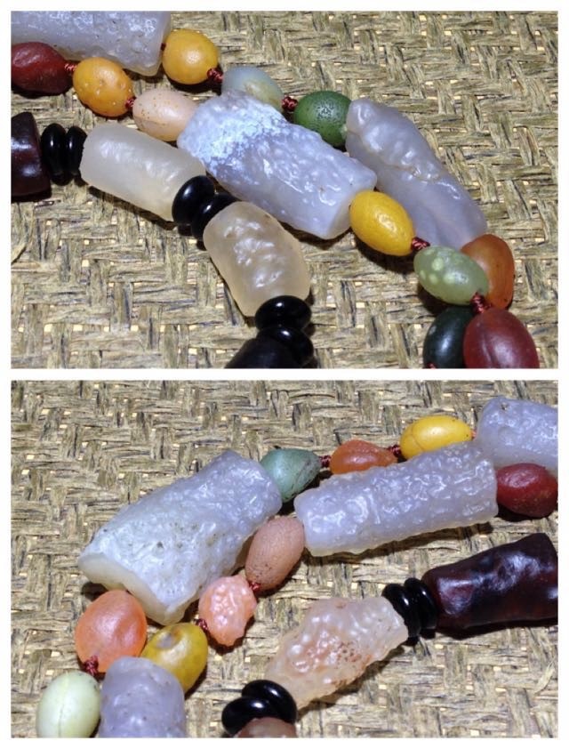 放一套福利！天然阿拉善管状玛瑙一套。（手串一条+项链一条，一步到位凑齐一套）