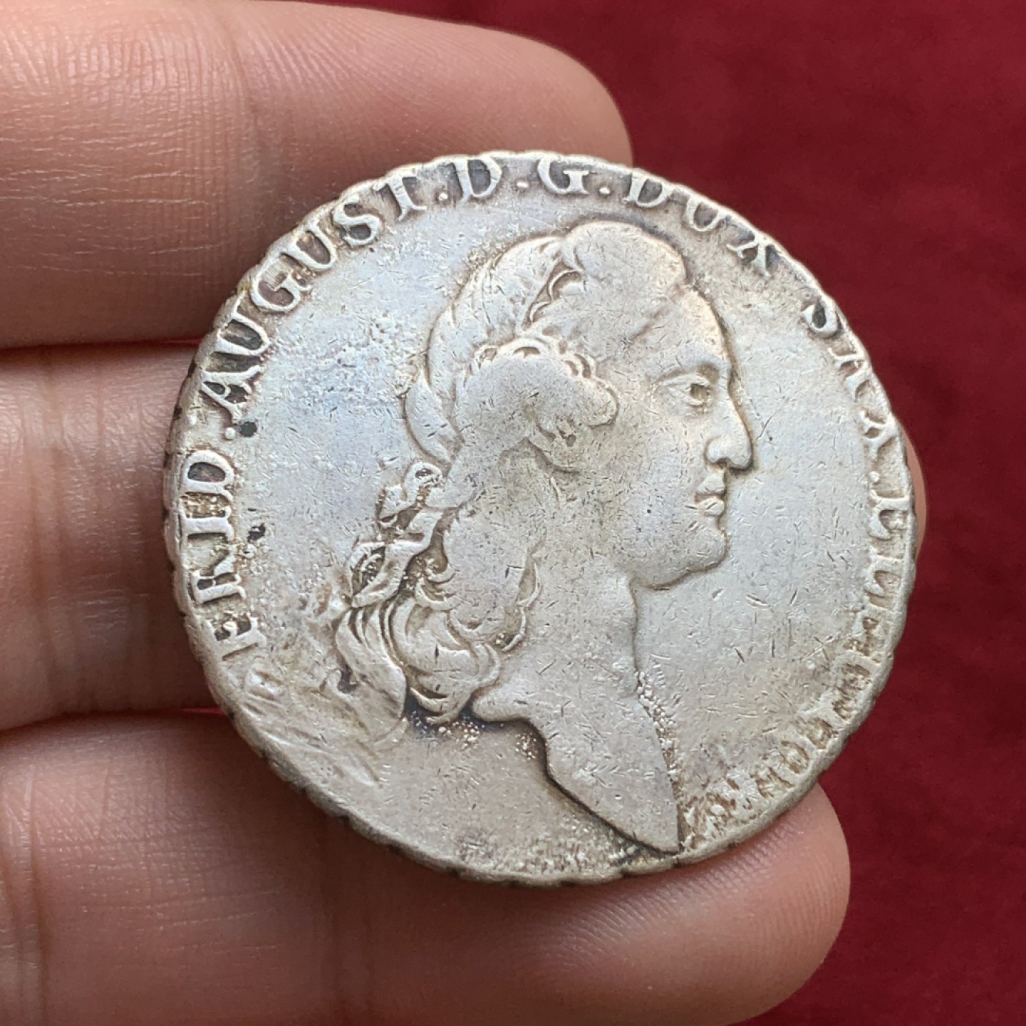 《竞宝斋》第91场-本周日，周一2场连拍（全场不限金额包邮） 德国萨克森 1786年奥古斯特国王 大泰勒银币 少见品种