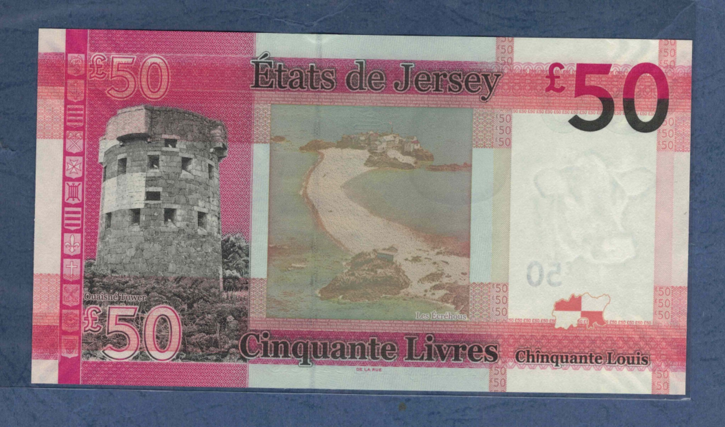 泽西岛2010年50镑 克劳斯P-36a 欧洲纸币 实物图 UNC  
