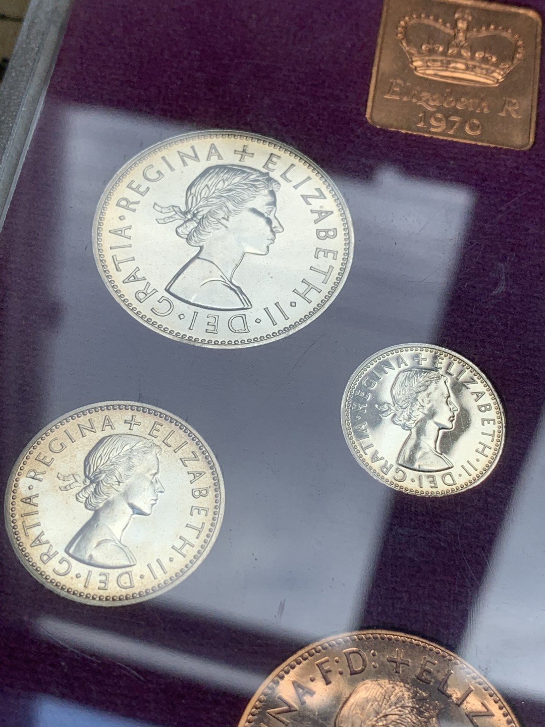 《竞宝斋》第91场-本周日，周一2场连拍（全场不限金额包邮） 英国 1970 精制套装 老币制最后一年  比较有纪念意义 收藏好品