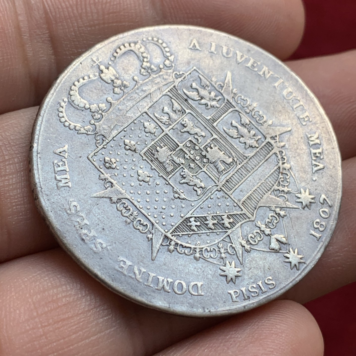 《竞宝斋》第91场-本周日，周一2场连拍（全场不限金额包邮） 意大利托斯卡纳 1807年 对面双人像10P 大银币 此版更稀少