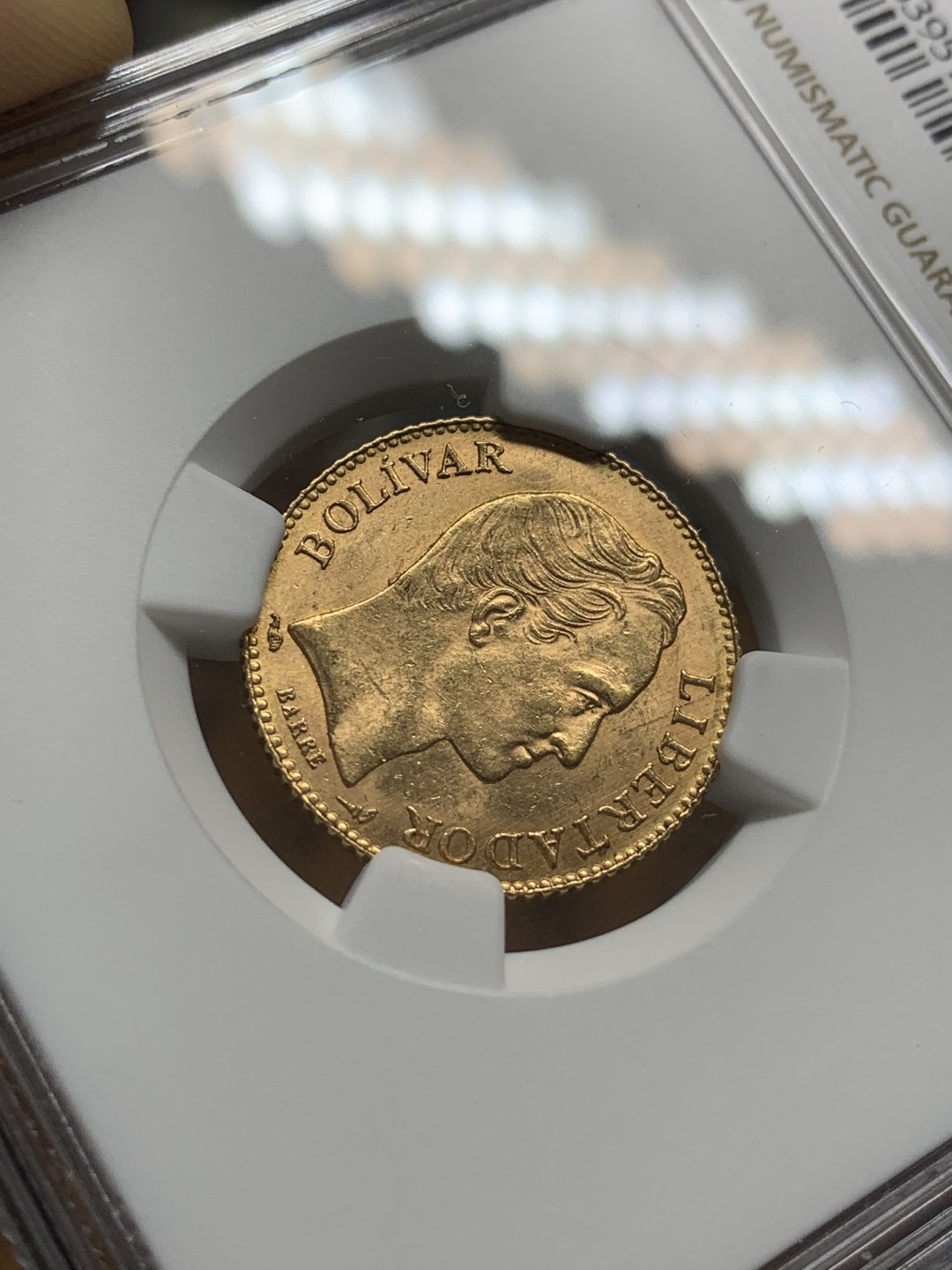 《竞宝斋》第91场-本周日，周一2场连拍（全场不限金额包邮） NGC-MS63 委内瑞拉 1912年 西蒙玻利瓦 20B金币 稀少品种 南美币也是暴涨啊