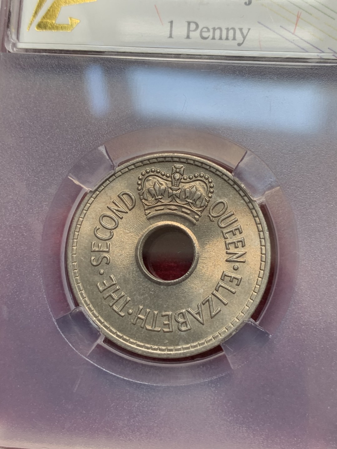 《竞宝斋》第91场-本周日，周一2场连拍（全场不限金额包邮） TQG评级MS66+UNC 5枚合拍 斐济 1便士 中孔流通币 各个年份都有 品相很棒 