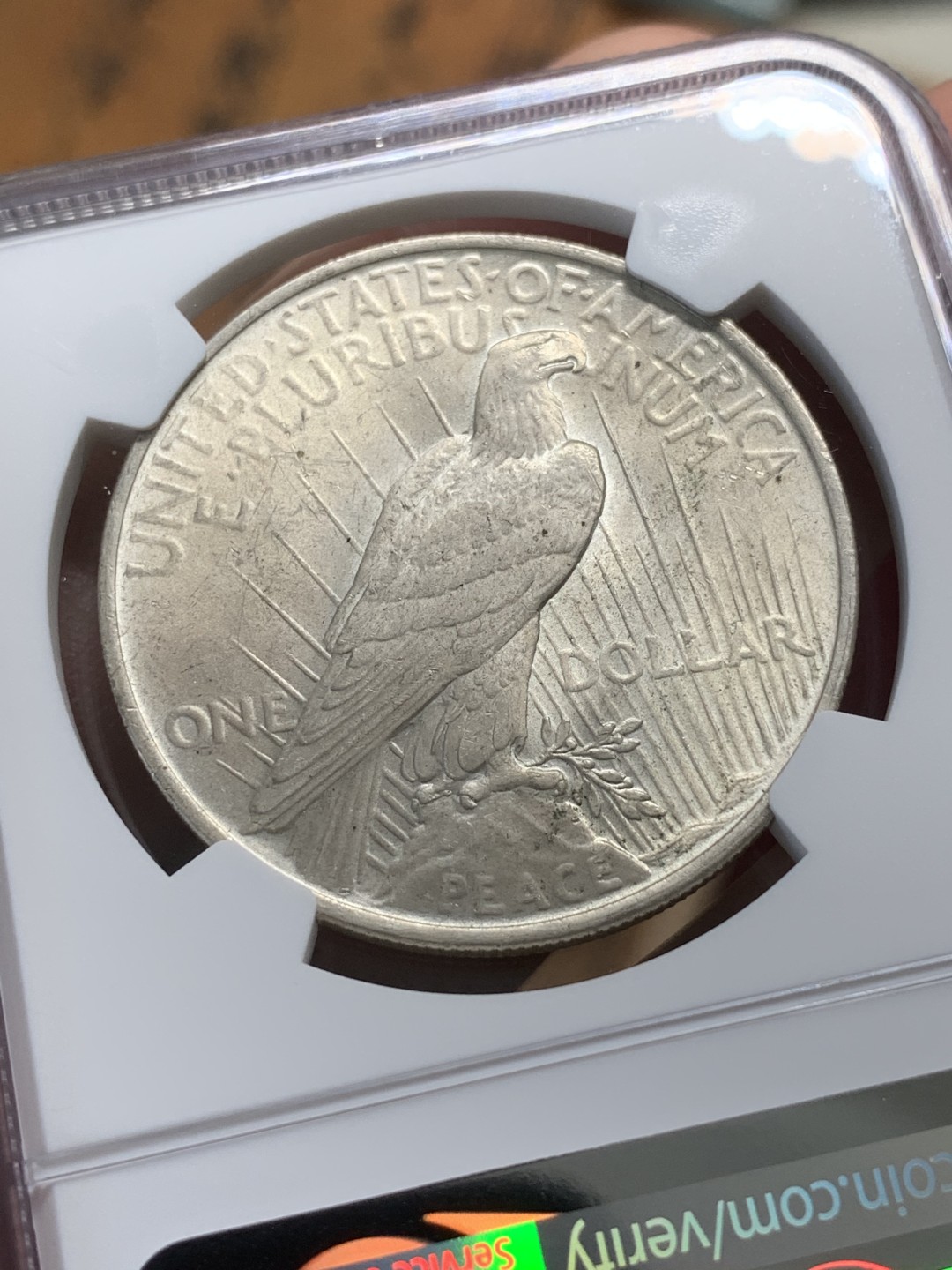 《竞宝斋》第91场-本周日，周一2场连拍（全场不限金额包邮） NGC-MS63 美国1923年 和平鸽一元 大银币 原光好品