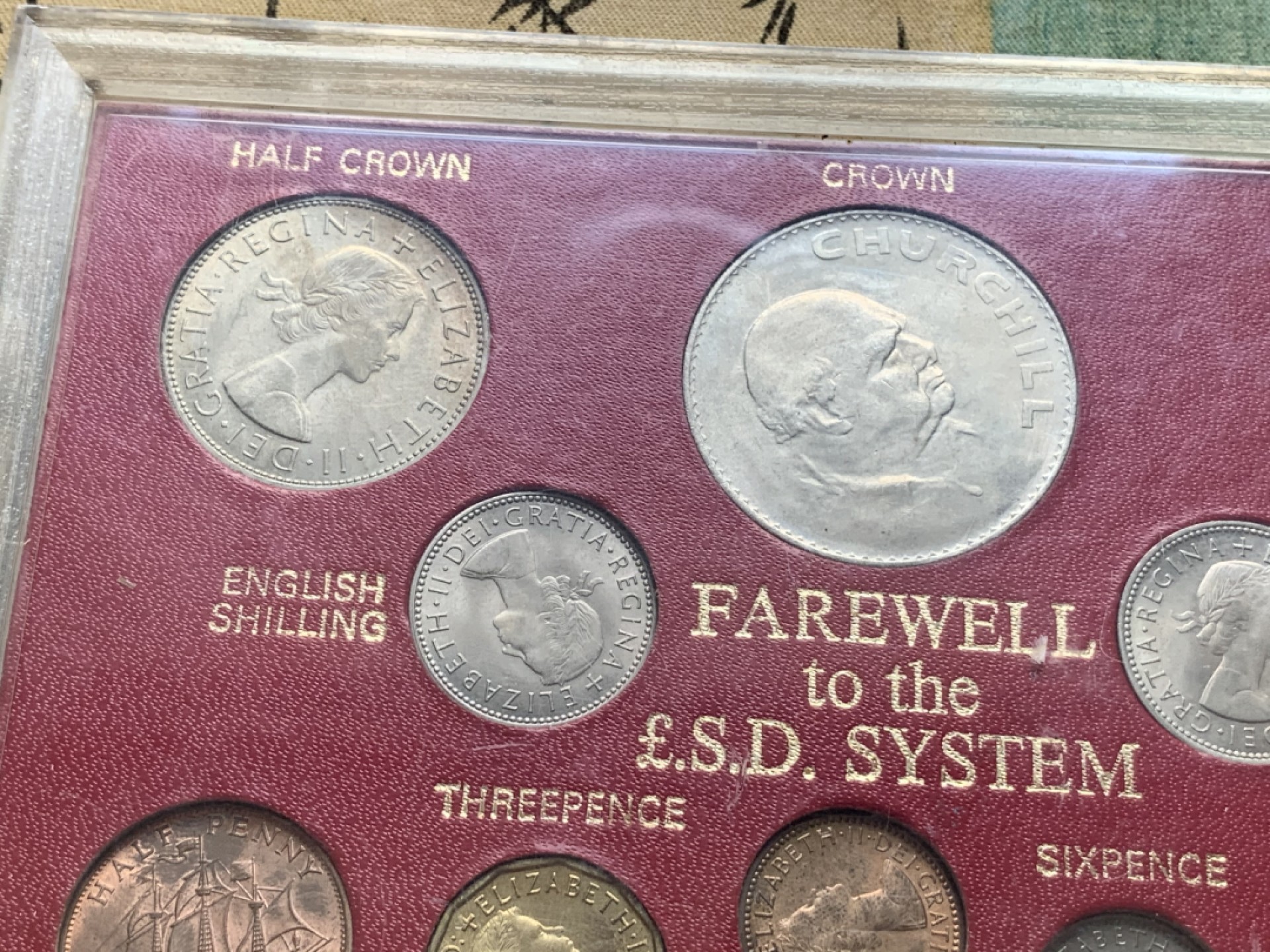 《竞宝斋》第91场-本周日，周一2场连拍（全场不限金额包邮） 英国 告别£.SD系统 硬币礼品套装 少见10进制10硬币礼品套装原盒 各种流通币面值 盒子可打开