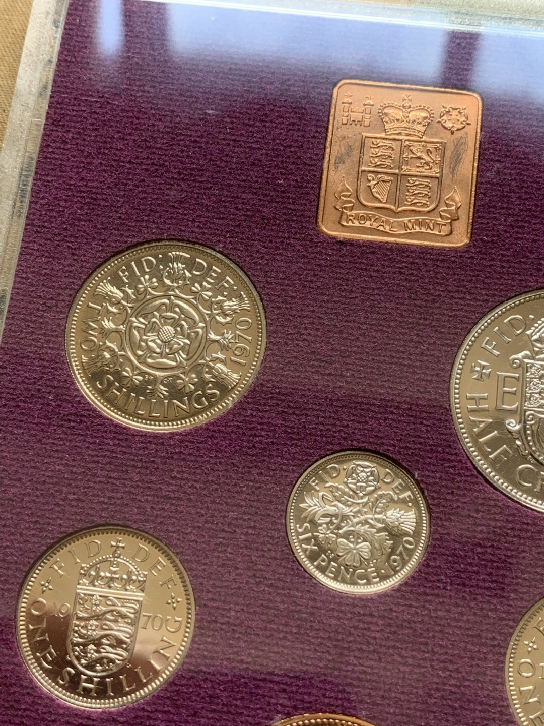 《竞宝斋》第91场-本周日，周一2场连拍（全场不限金额包邮） 英国 1970 精制套装 老币制最后一年  比较有纪念意义 收藏好品