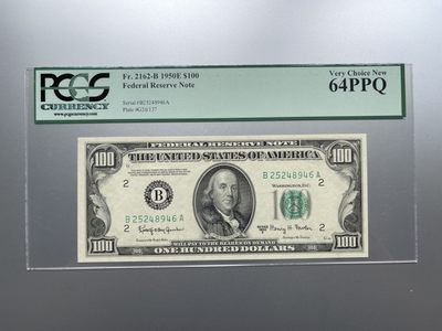 美国1950年E版$100联邦储备券 PCGS64PPQ