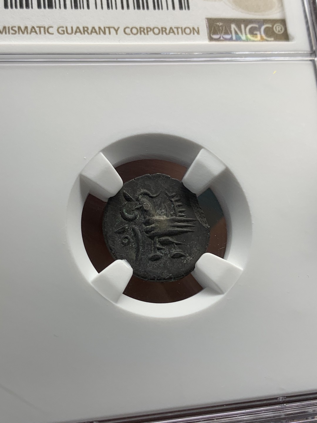 《竞宝斋》第91场-本周日，周一2场连拍（全场不限金额包邮） NGC VF原味 柬埔寨红鸟2p打制银币  红鸟币品种繁多，流通时间较长 非常有特色