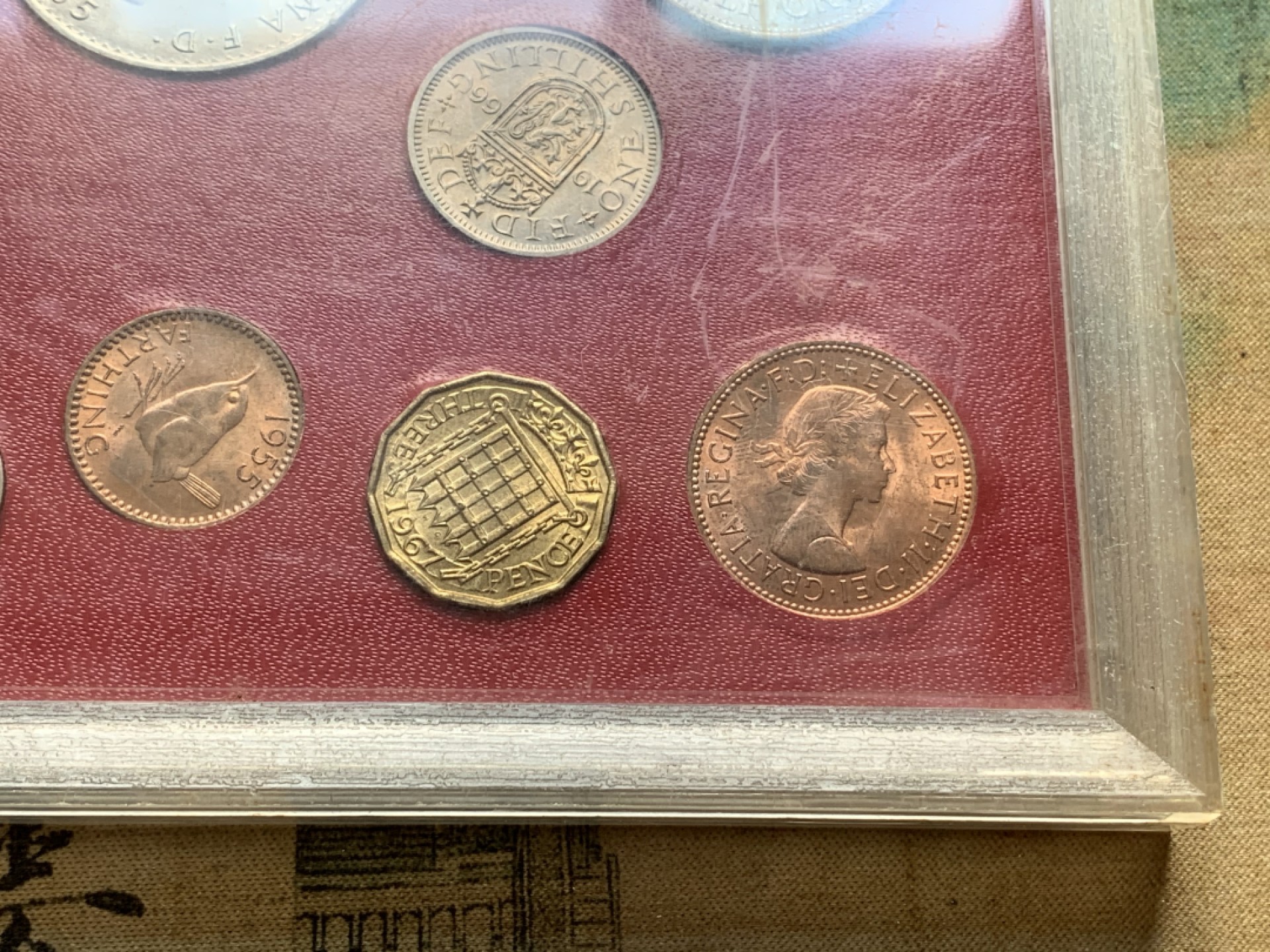 《竞宝斋》第91场-本周日，周一2场连拍（全场不限金额包邮） 英国 告别£.SD系统 硬币礼品套装 少见10进制10硬币礼品套装原盒 各种流通币面值 盒子可打开