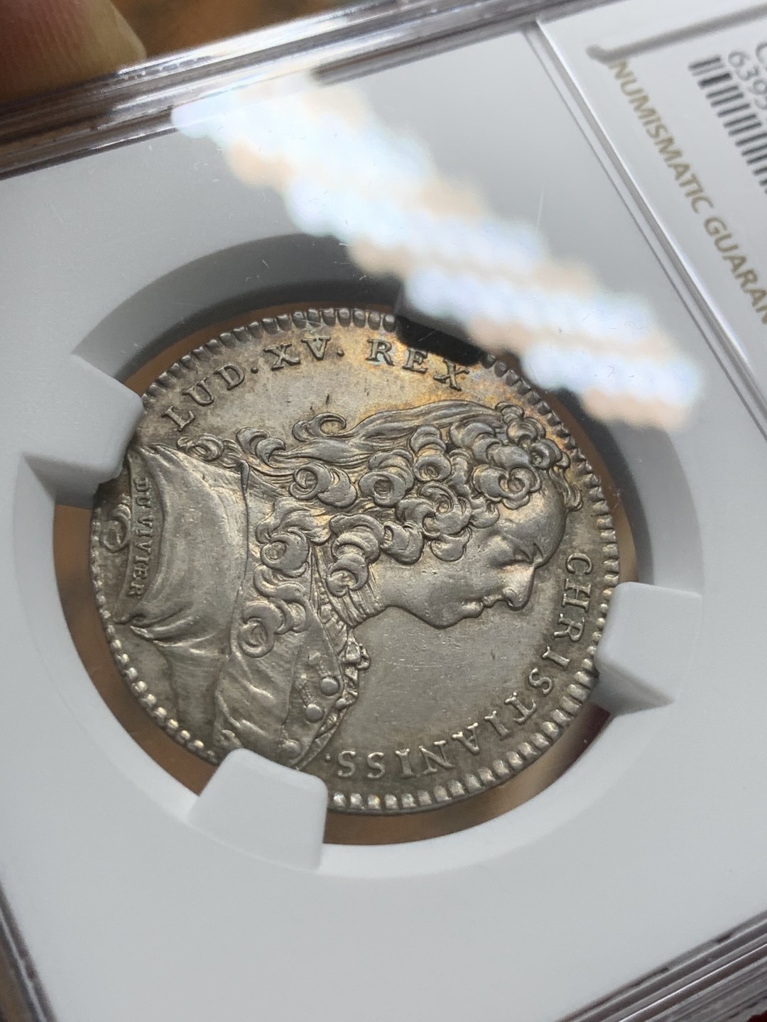 《竞宝斋》第91场-本周日，周一2场连拍（全场不限金额包邮） NGC-UNC 法国1731年路易十五 皇家宝藏 JETON银制代用币 非常漂亮