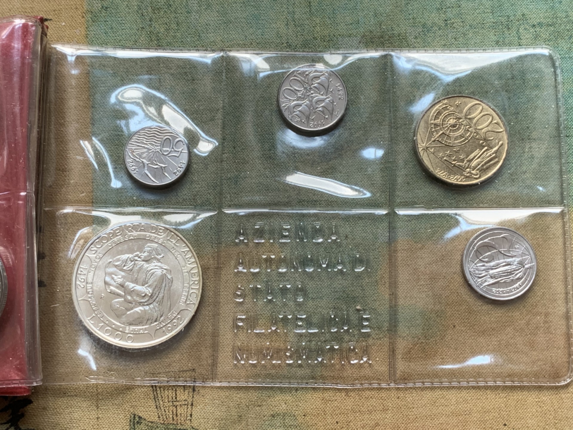 《竞宝斋》第91场-本周日，周一2场连拍（全场不限金额包邮） 圣马力诺1992年 哥伦布大航海系列 十枚套 其中最大枚1000里拉是银币