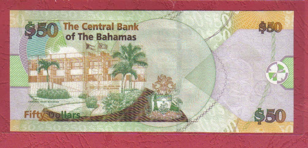 美洲 全新UNC 巴哈马50元纸币 外国钱币 2006年 P-75  实物图  