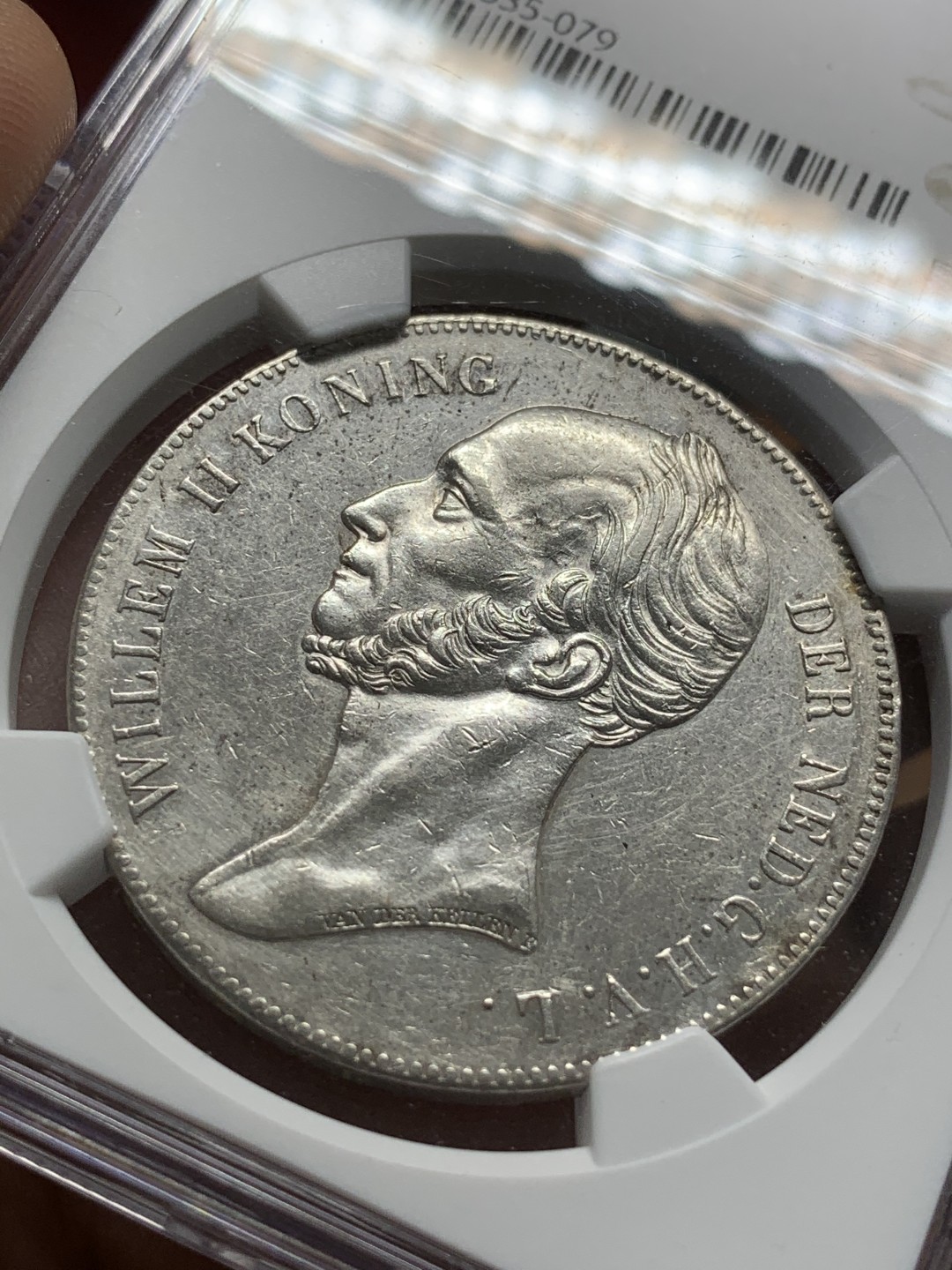 《竞宝斋》第91场-本周日，周一2场连拍（全场不限金额包邮） NGC UNCD 1842年荷兰威廉二世长脖子2.5盾银币 长脖子好品不多，这年份一共就一个MS62+，2个UNCD，加起来3个未流通品