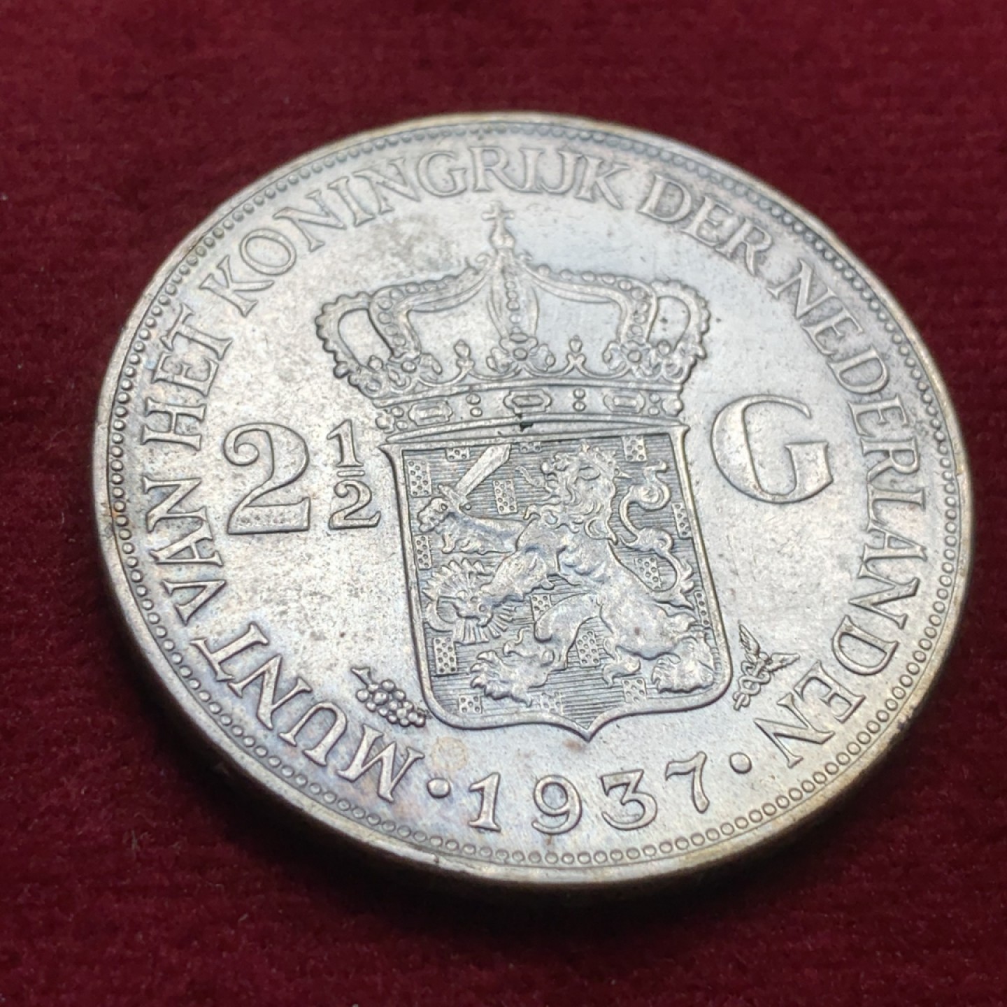 《竞宝斋》第91场-本周日，周一2场连拍（全场不限金额包邮） 荷兰    1937  2.5盾大银币  好品