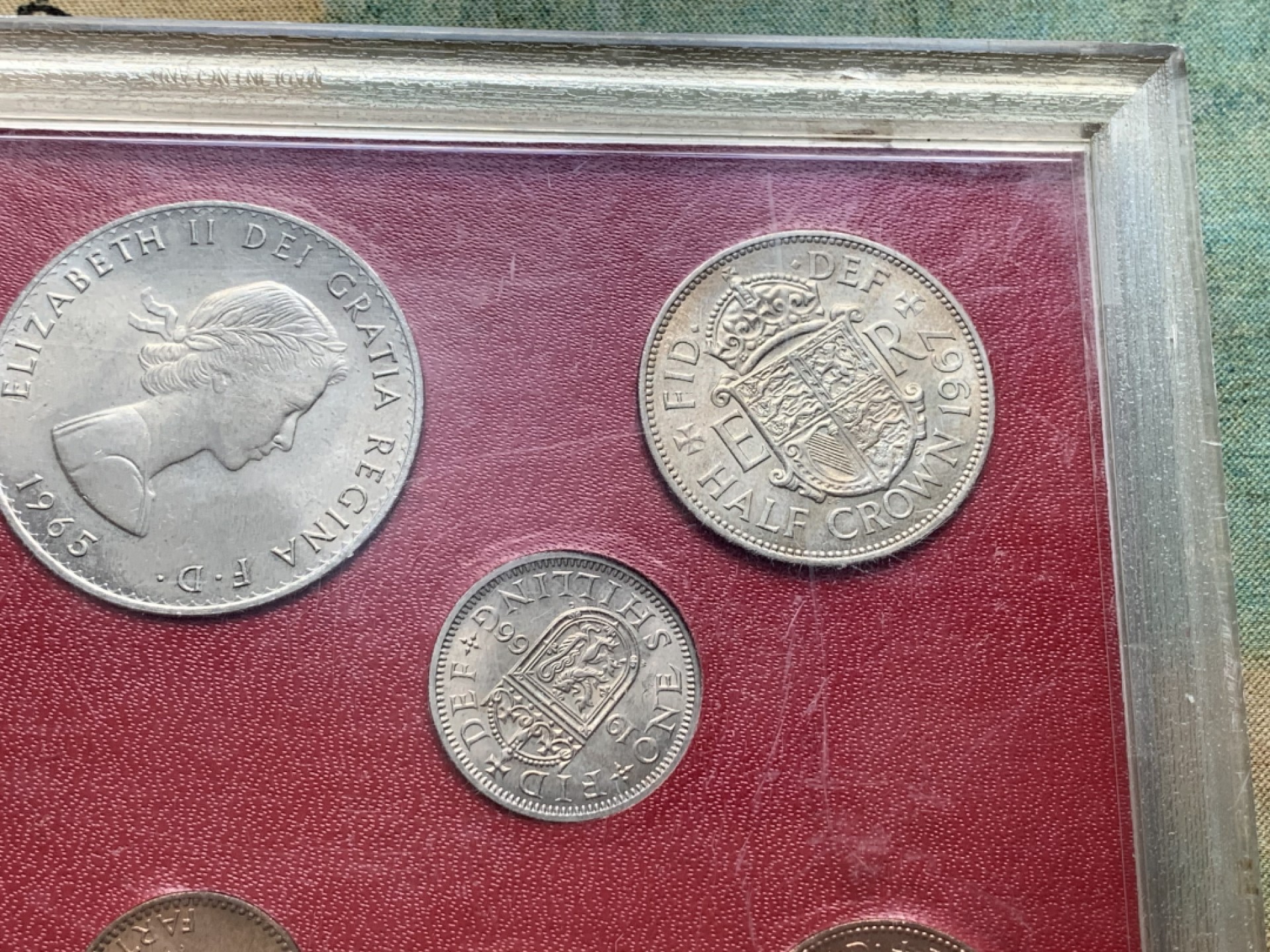 《竞宝斋》第91场-本周日，周一2场连拍（全场不限金额包邮） 英国 告别£.SD系统 硬币礼品套装 少见10进制10硬币礼品套装原盒 各种流通币面值 盒子可打开