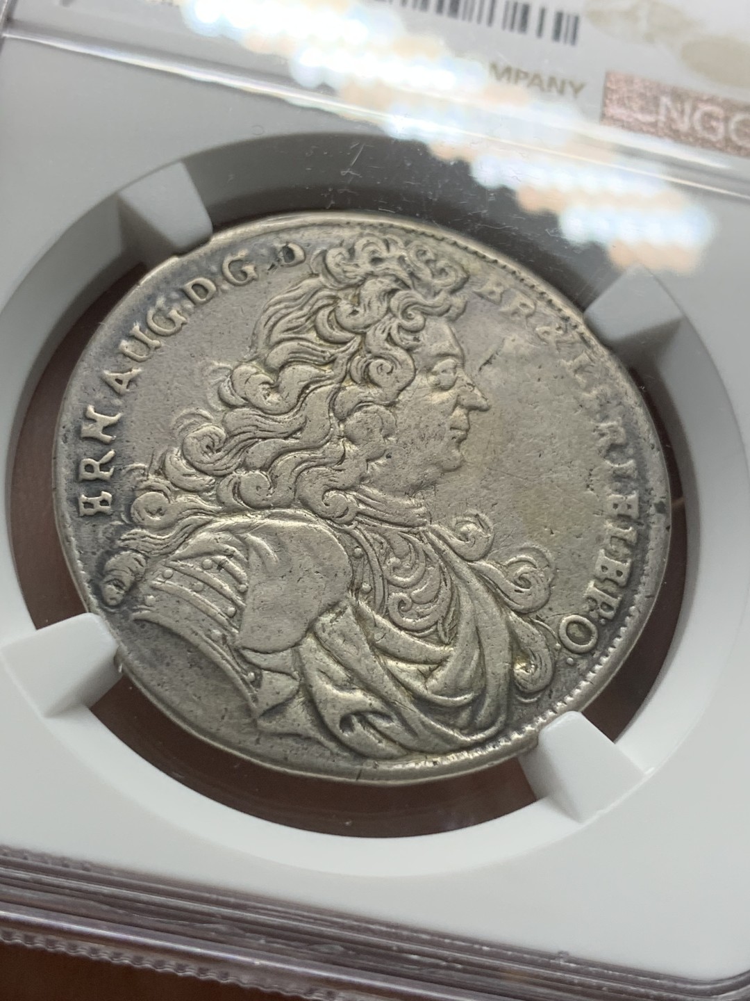 《竞宝斋》第91场-本周日，周一2场连拍（全场不限金额包邮） NGC-VF 德国不伦瑞克 1695年 2/3泰勒大银币 非常稀少的品种 