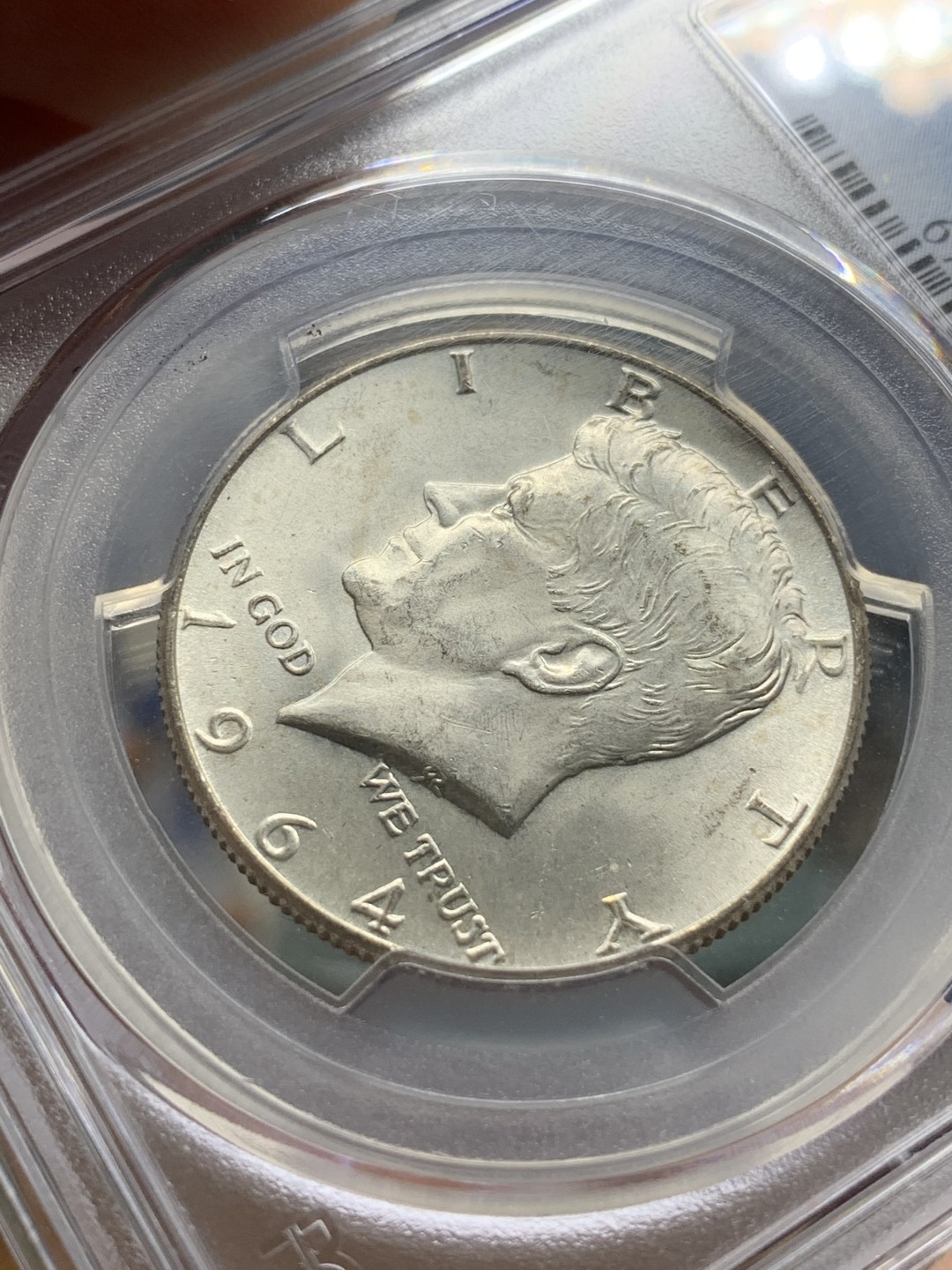 《竞宝斋》第91场-本周日，周一2场连拍（全场不限金额包邮） PCGS-MS65 美国 1964年 肯尼迪 美乐帝 爆头哥 50分 银币 唯一高银版年份